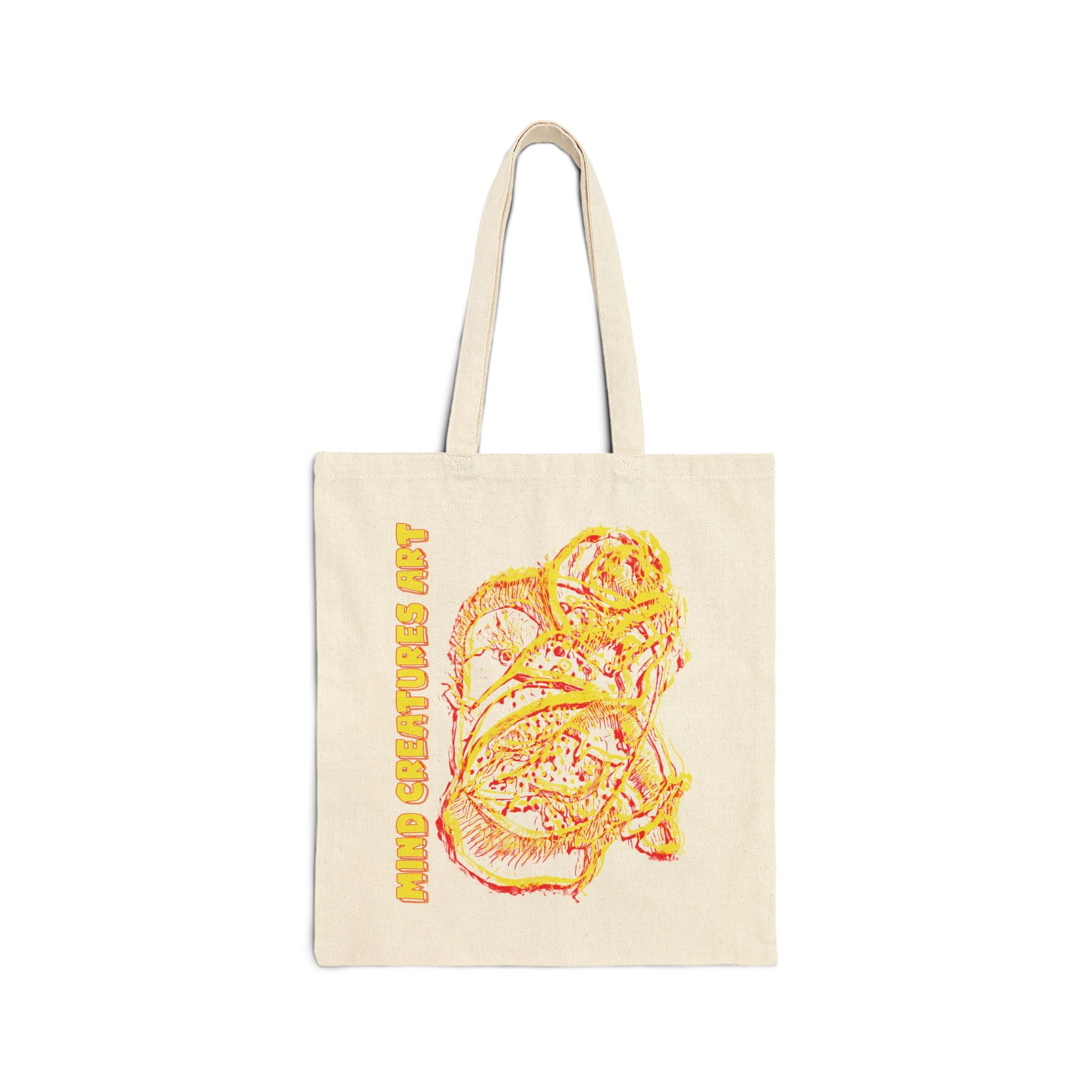 Exploration (Blur, Red & Yellow) Cotton Canvas Tote Bag