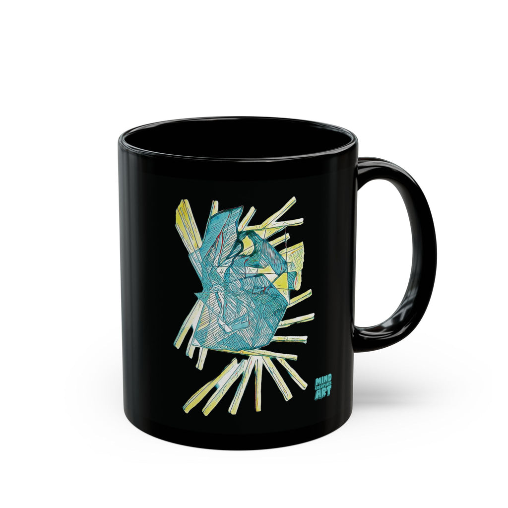 Lightspeed (Aqua) Black Ceramic Mug (11oz, 15oz)