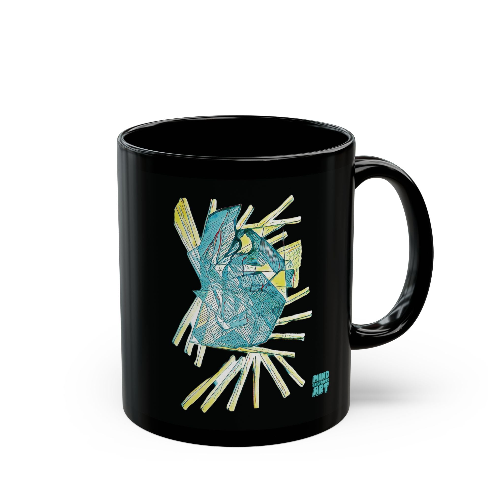 Lightspeed (Aqua) Black Ceramic Mug (11oz, 15oz)
