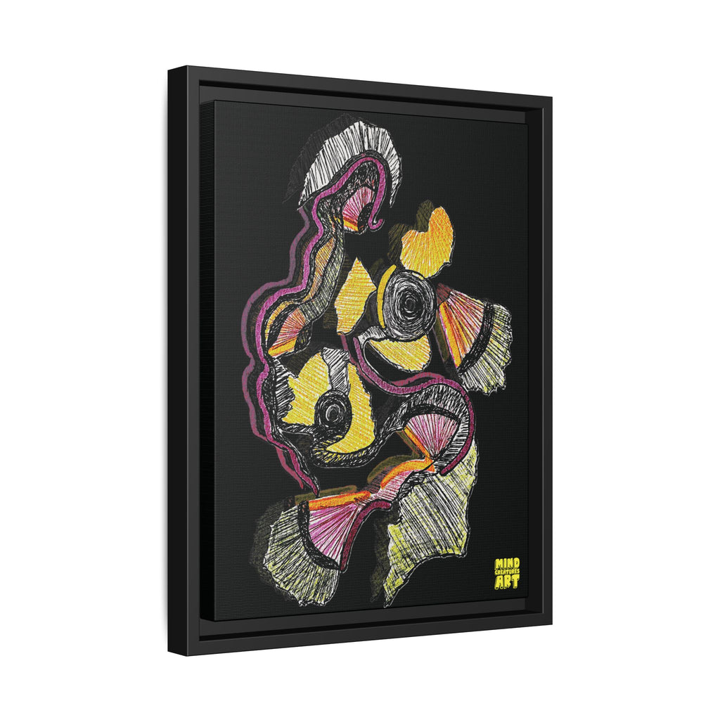 Crimson Teacher (Black Background) Matte Canvas, Framed