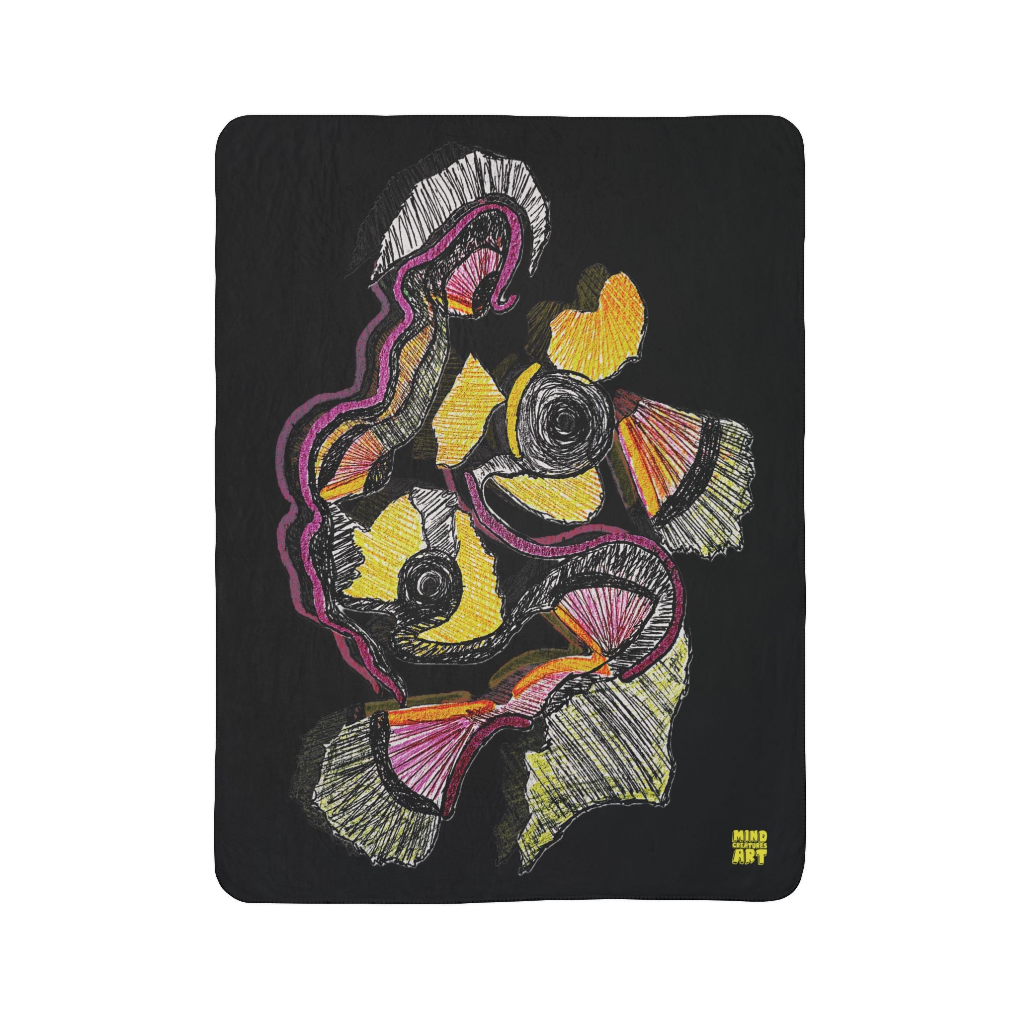 Crimson Teacher (Black Background) Fleece Sherpa Blanket