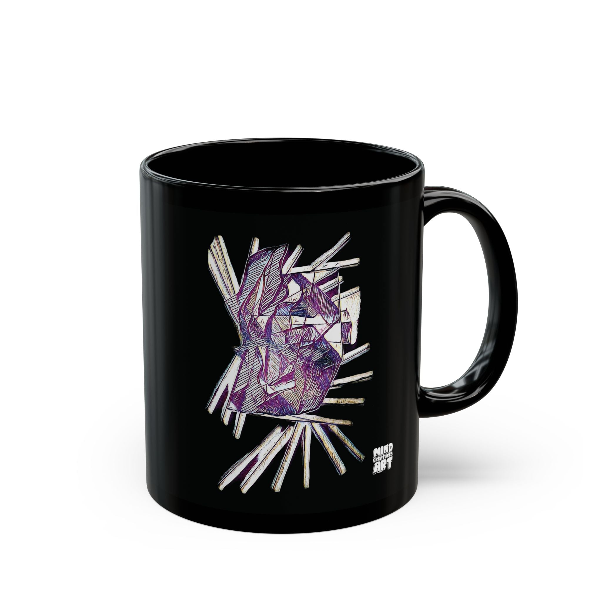 Lightspeed (Purple) Black Ceramic Mug (11oz, 15oz)