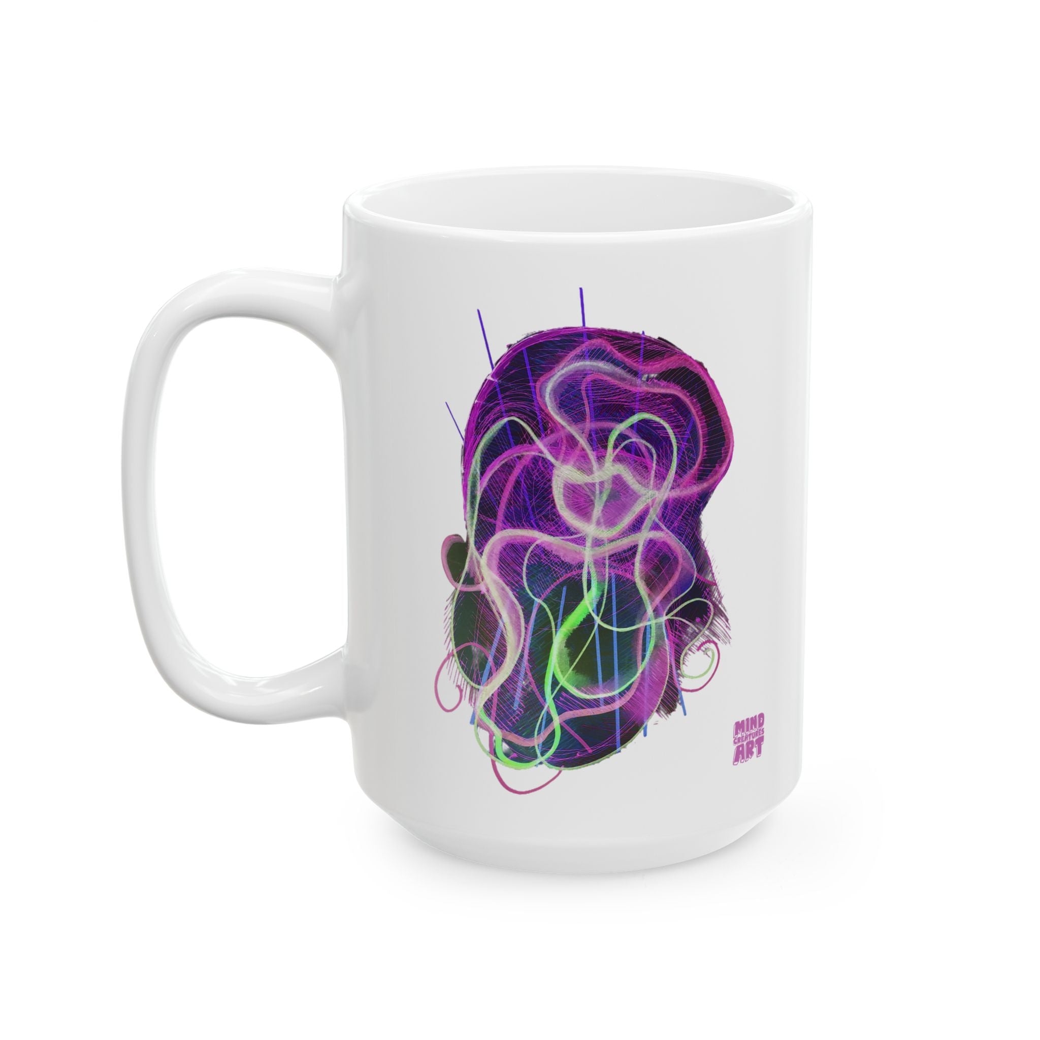 Davy Jones (Electric Purple) White Ceramic Mug, (11oz, 15oz)