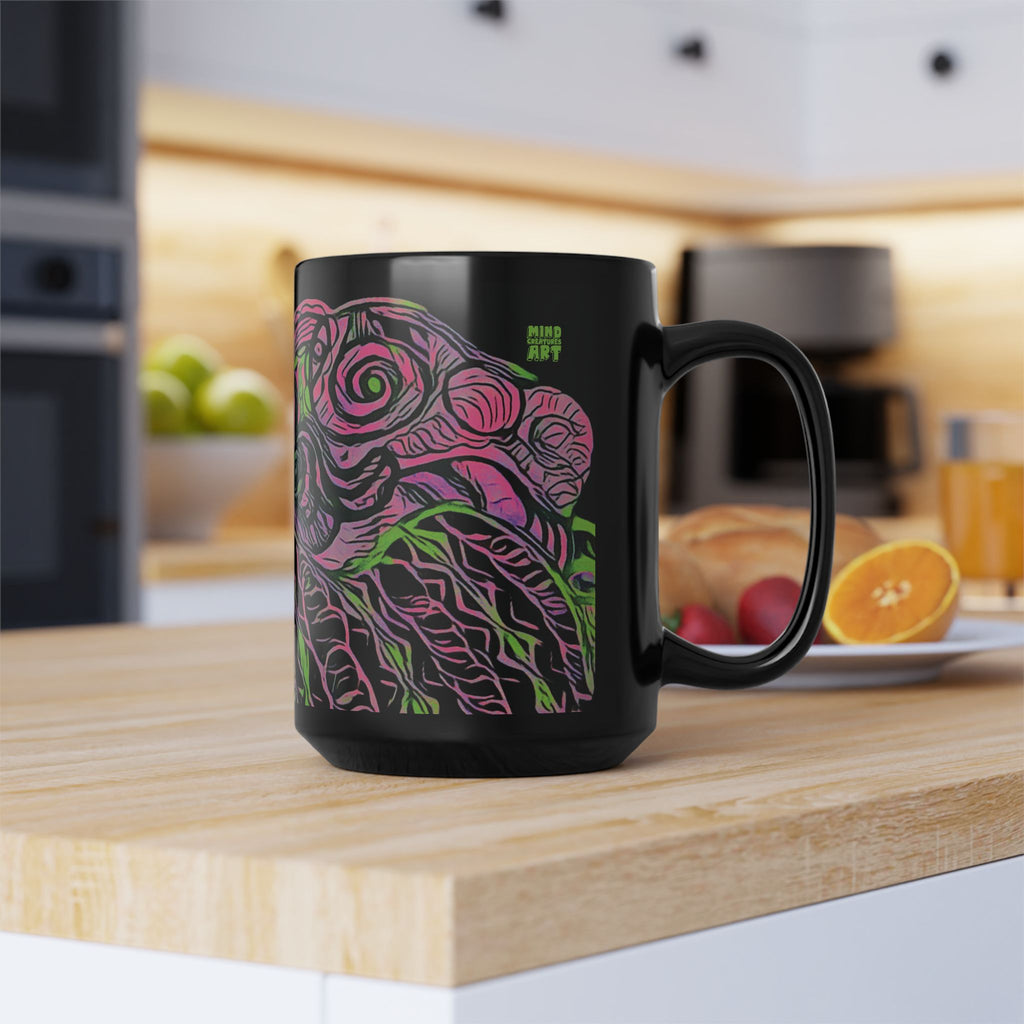 Vessel (Neon) Black Ceramic Mug (11oz, 15oz)