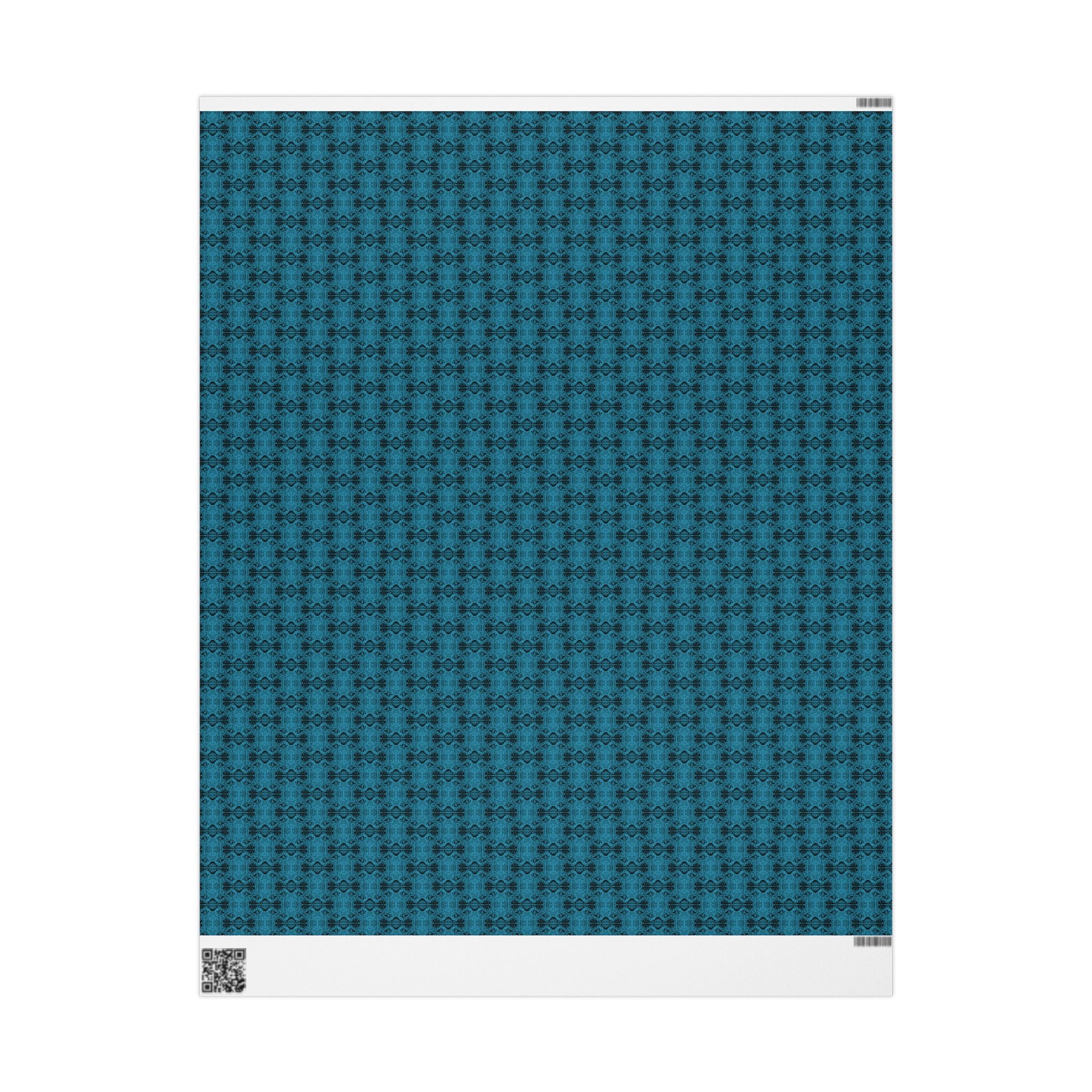 Love (Black, Turquoise Background) Heavy Wrapping Paper