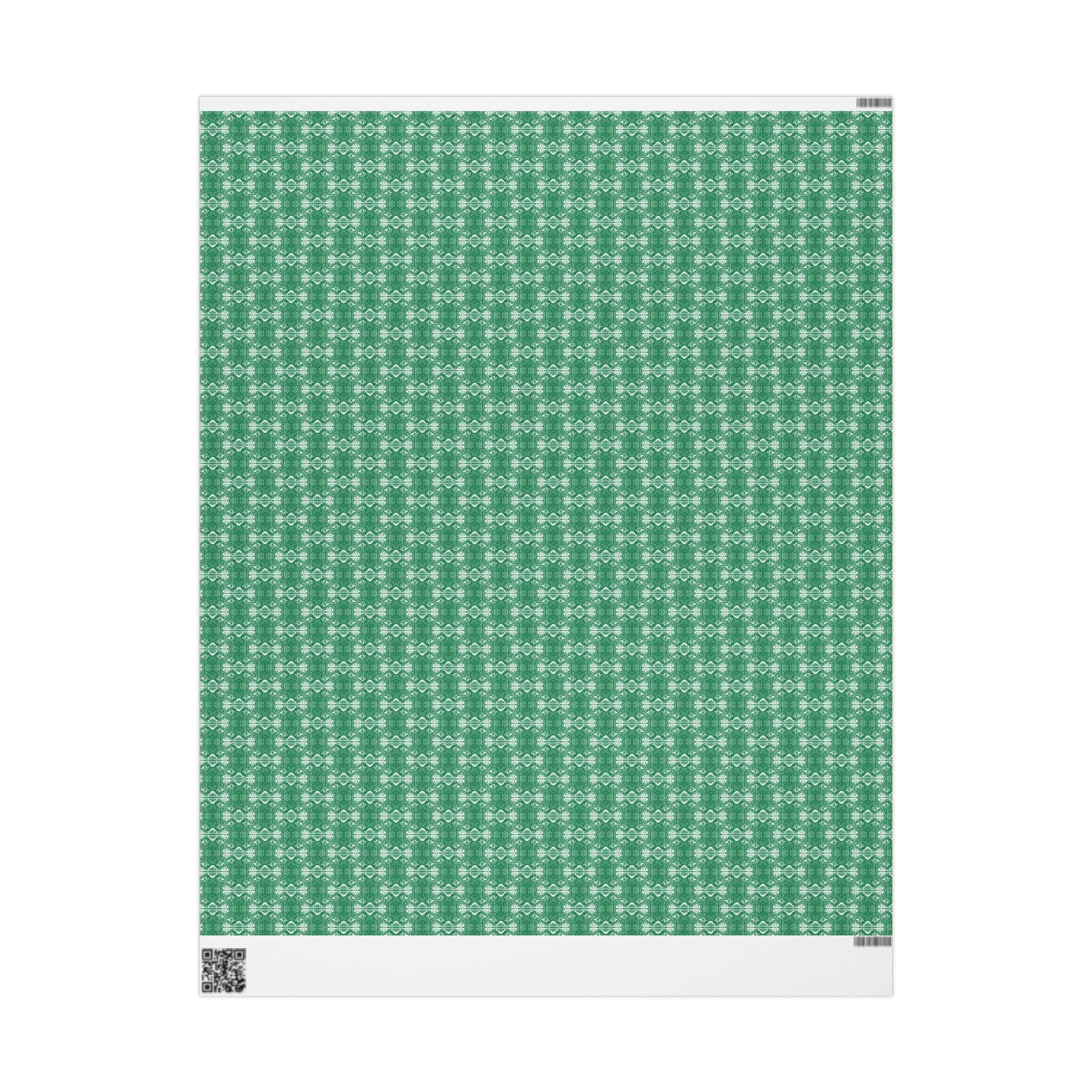 Love (White, Green Background) Heavy Wrapping Paper