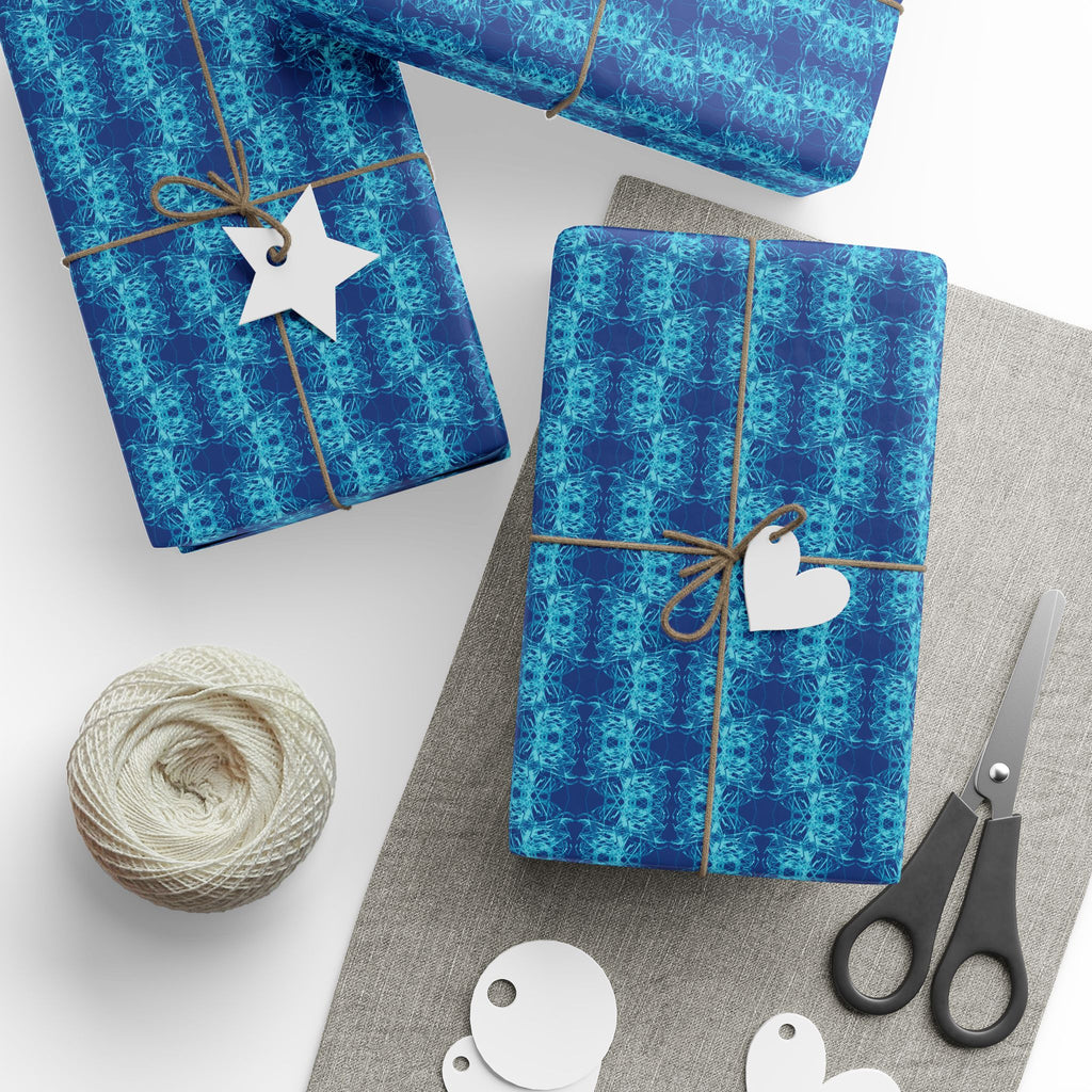 Link (Teal, Dark Blue Background) Heavy Wrapping Paper