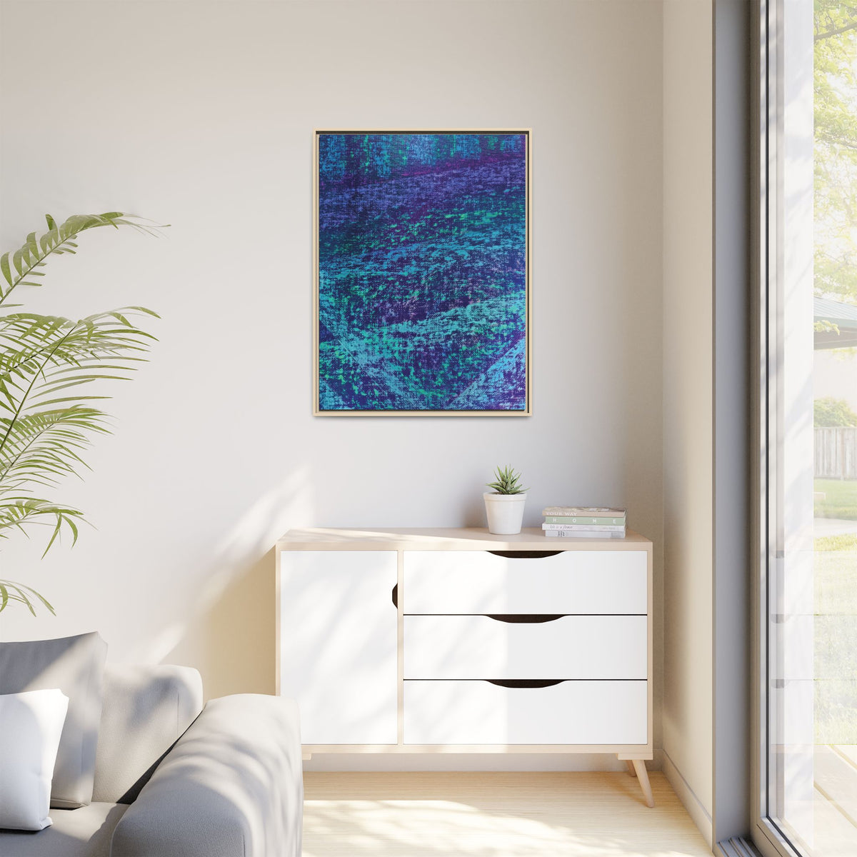 Lagoon Matte Canvas, Framed