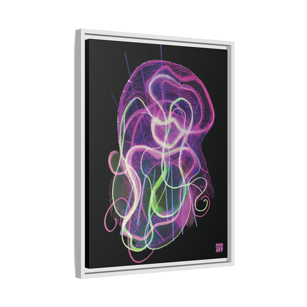 Davy Jones (Electric Pink, Black Background) Matte Canvas, Framed
