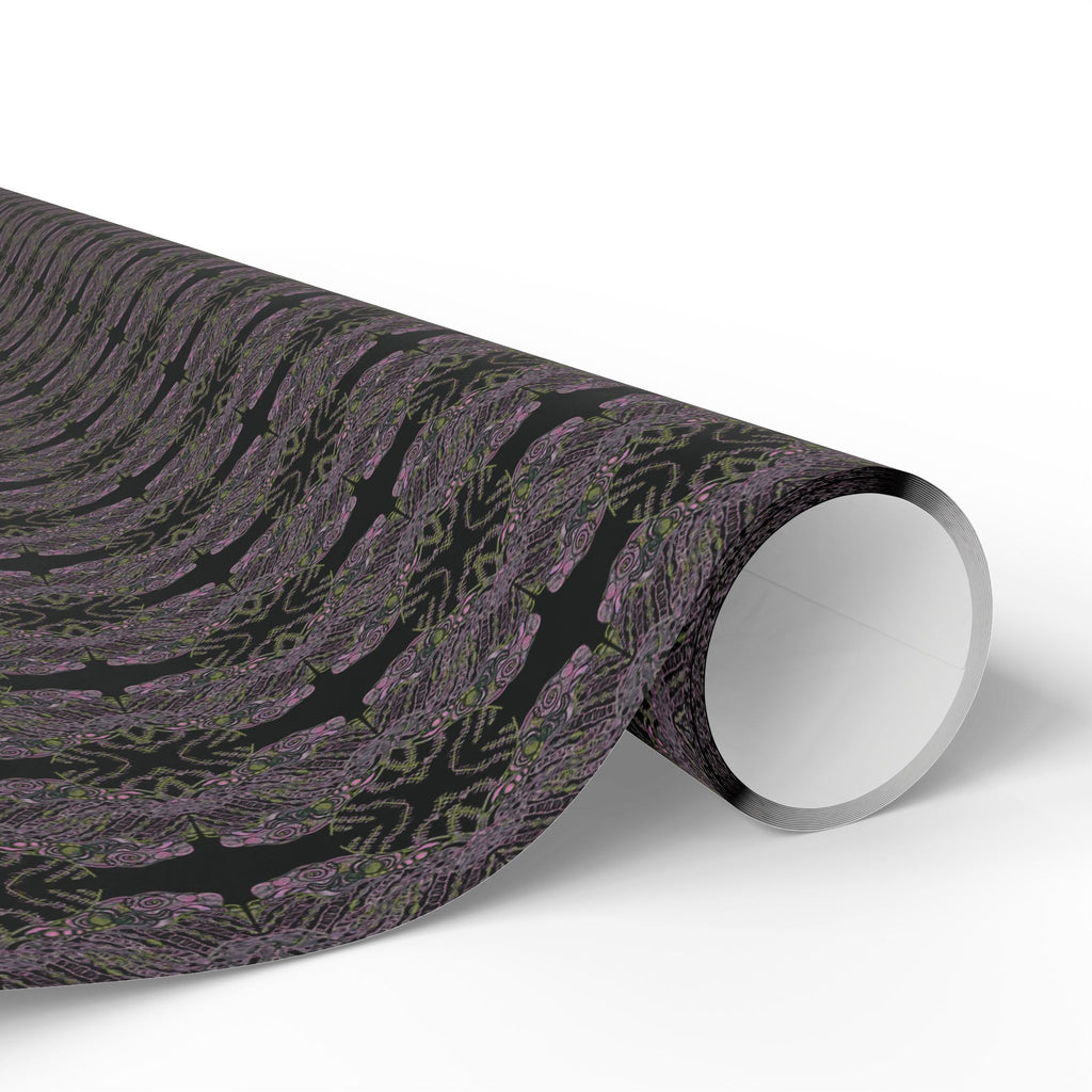 Vessel (Neon, Mirror, Black Background) Heavy Wrapping Paper