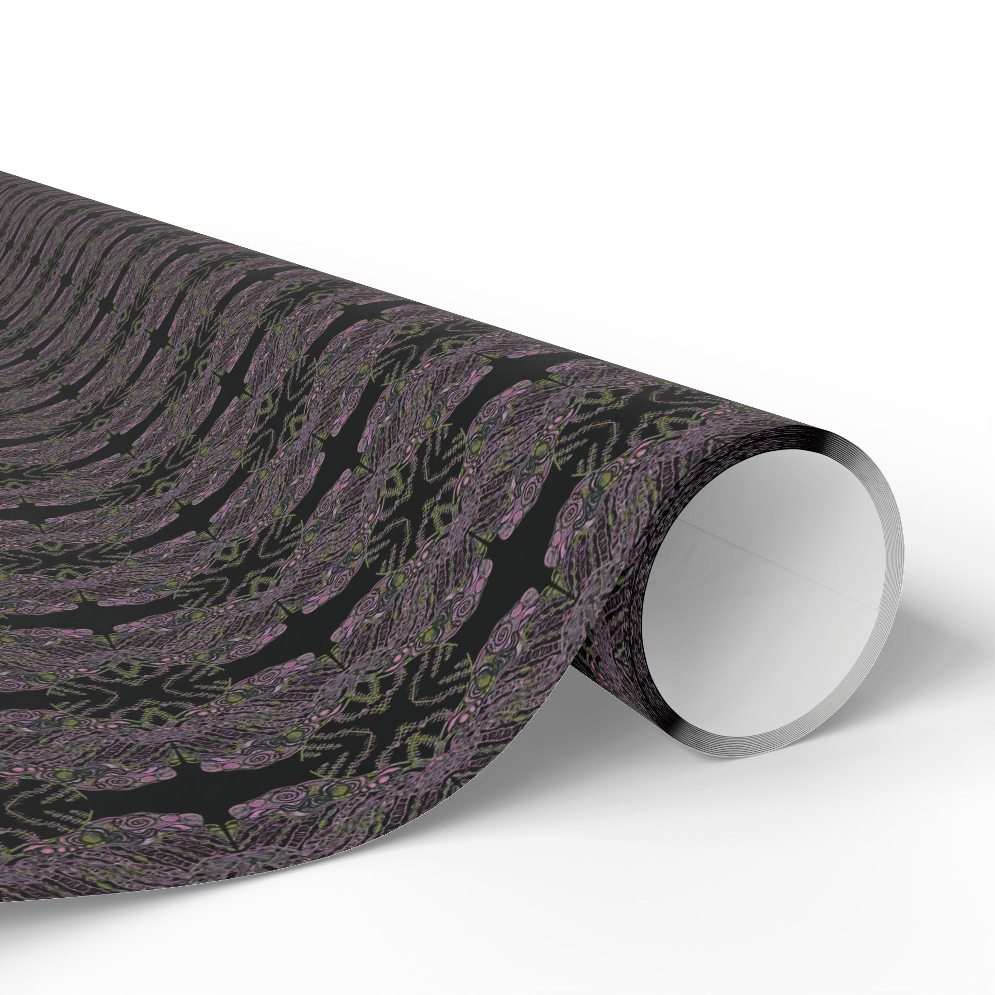 Vessel (Neon, Mirror, Black Background) Heavy Wrapping Paper