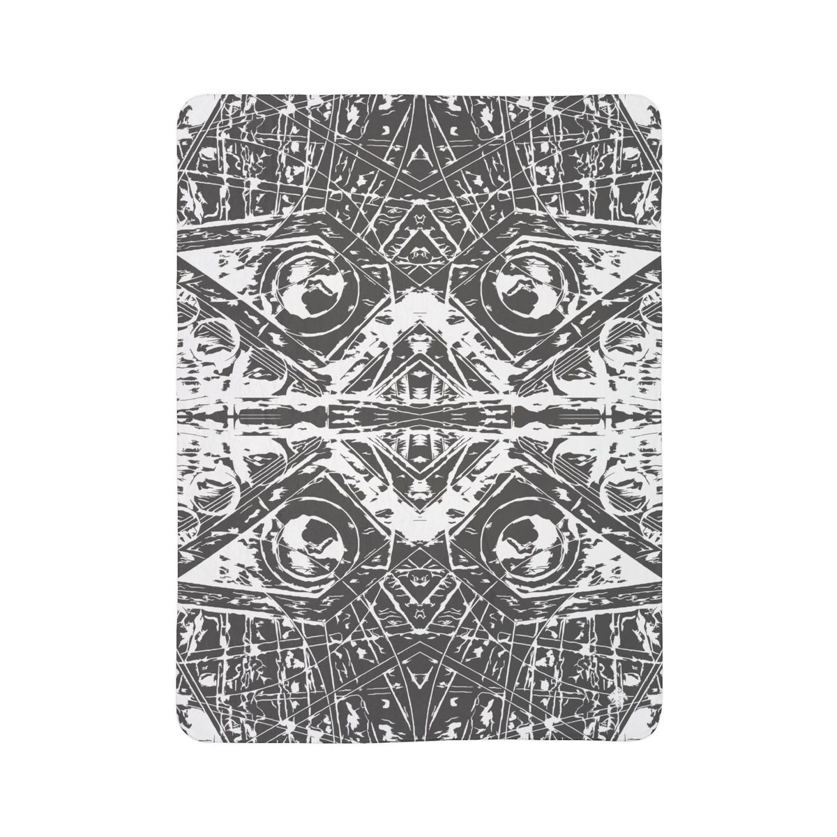 Love (White, Mirror, Dark Gray Background) Fleece Sherpa Blanket