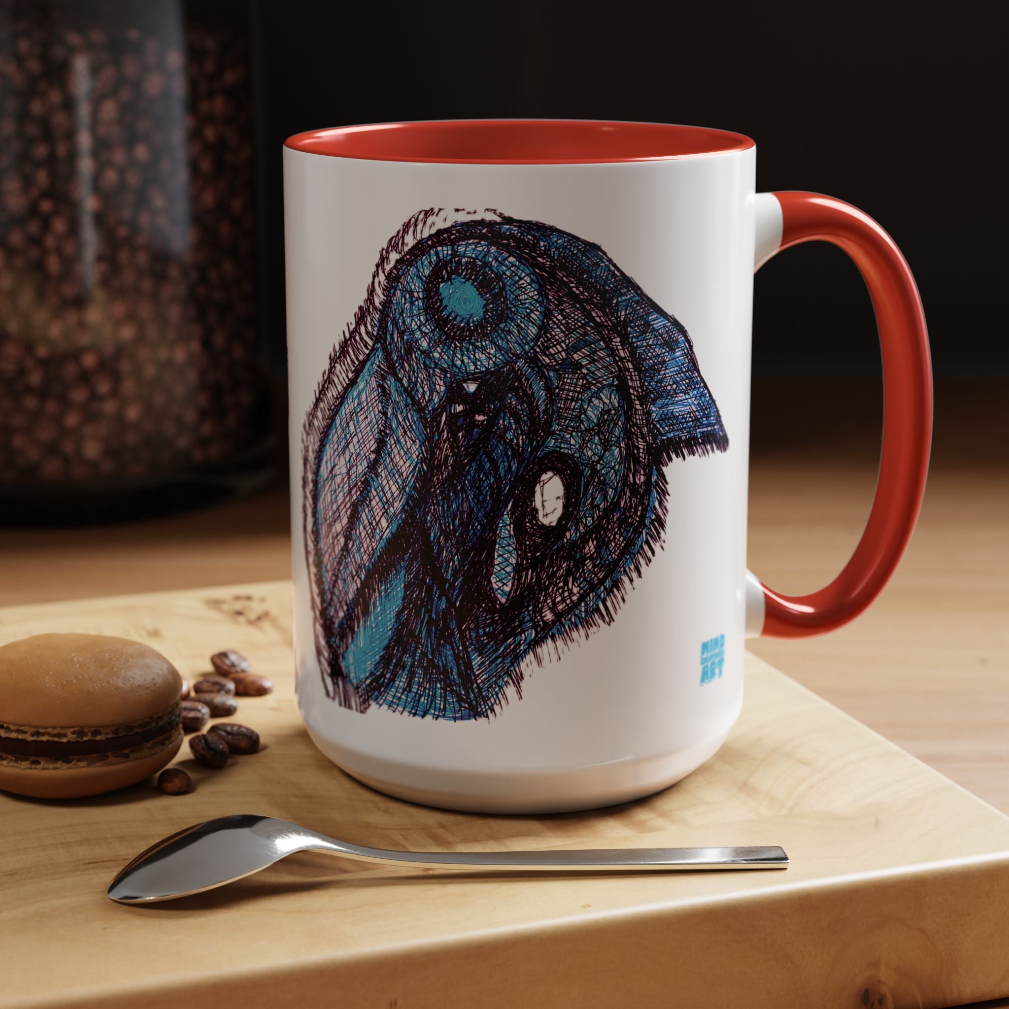 Who Are You? (Blue) Accent Coffee Mug (11oz, 15oz)