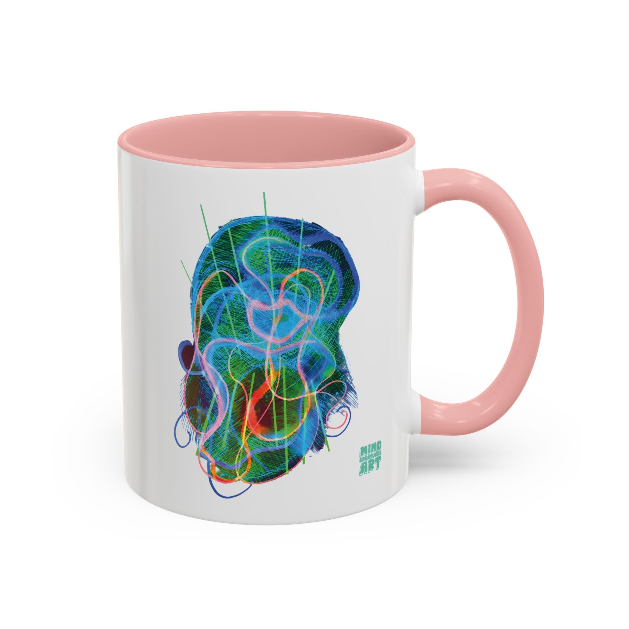 Davy Jones (Electric Blue & Green) Accent Coffee Mug (11oz, 15oz)