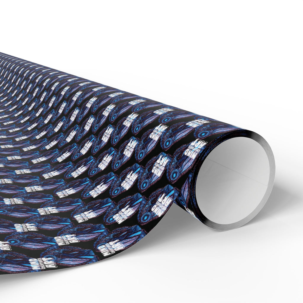 Who Are You? (Black Background, White Logo) Heavy Wrapping Paper