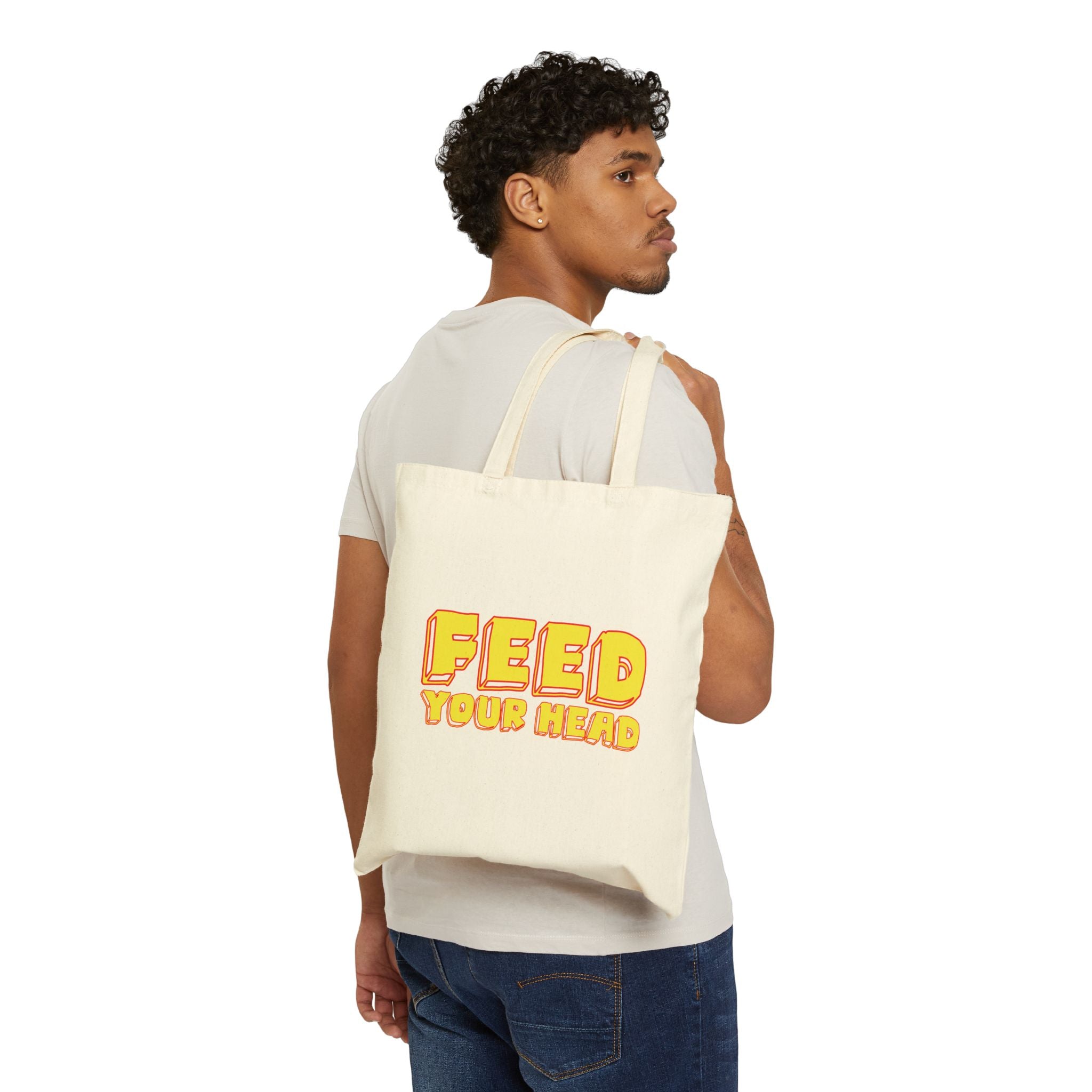 Exploration (Blur, Red & Yellow) Cotton Canvas Tote Bag