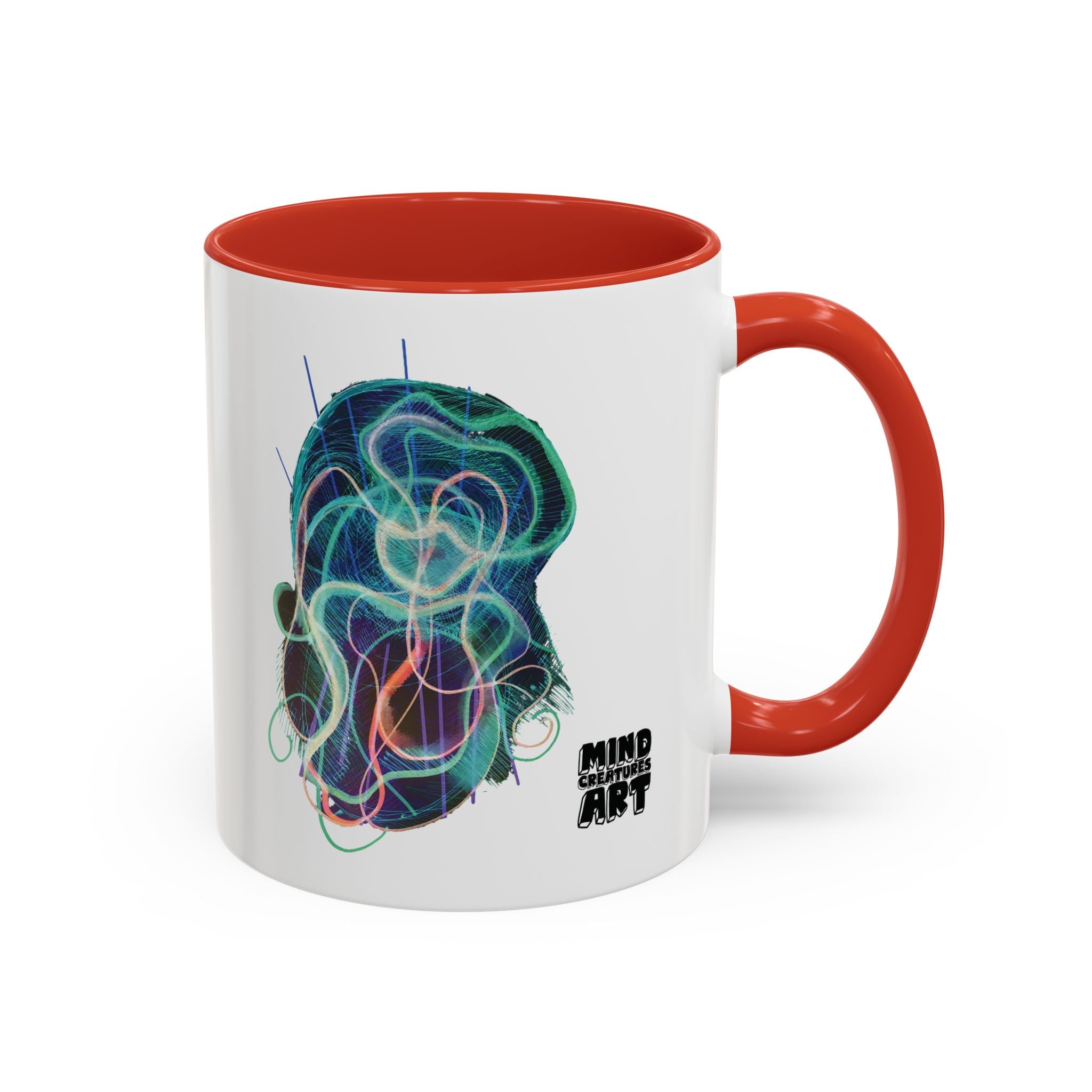 Davy Jones (Electric Teal) Accent Coffee Mug (11oz, 15oz)