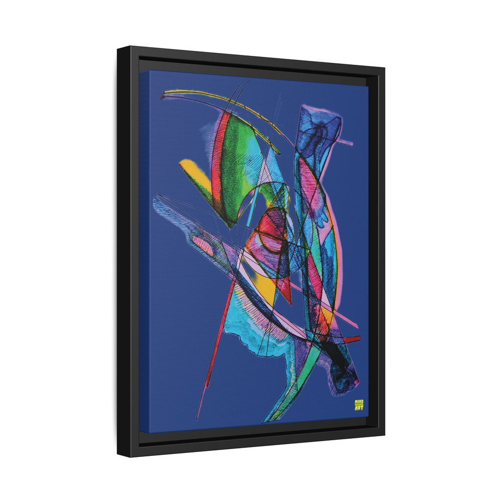 Watching (Dark Blue Background) Matte Canvas, Framed