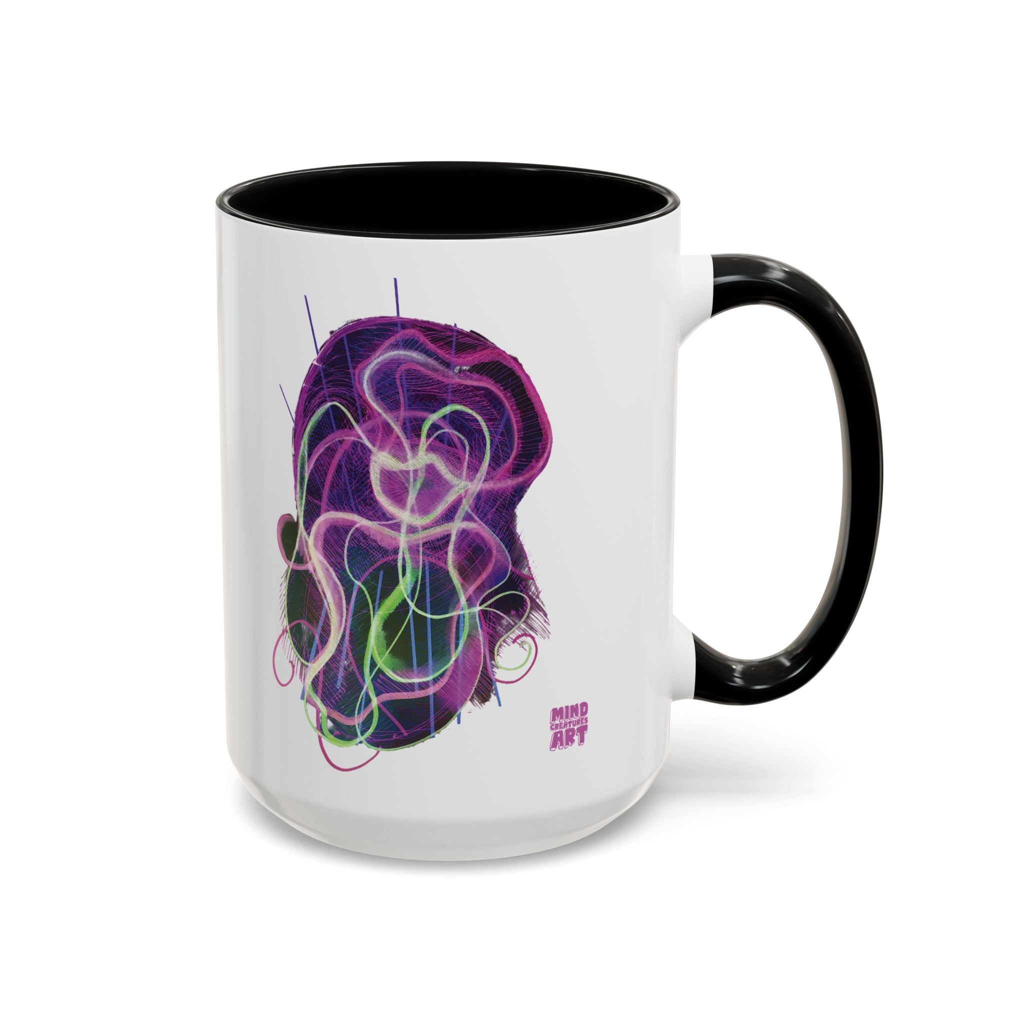 Davy Jones (Electric Purple) Accent Coffee Mug (11oz, 15oz)