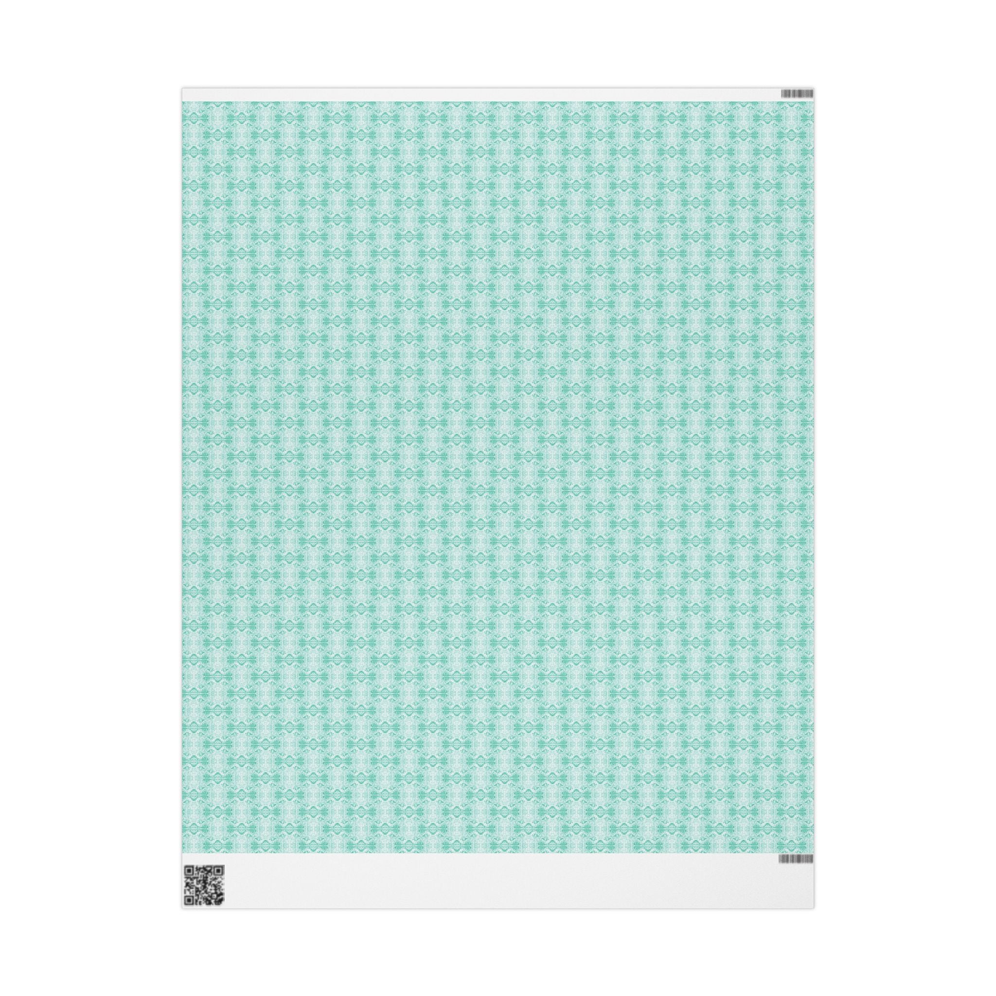 Love (Seafoam, White Background) Heavy Wrapping Paper