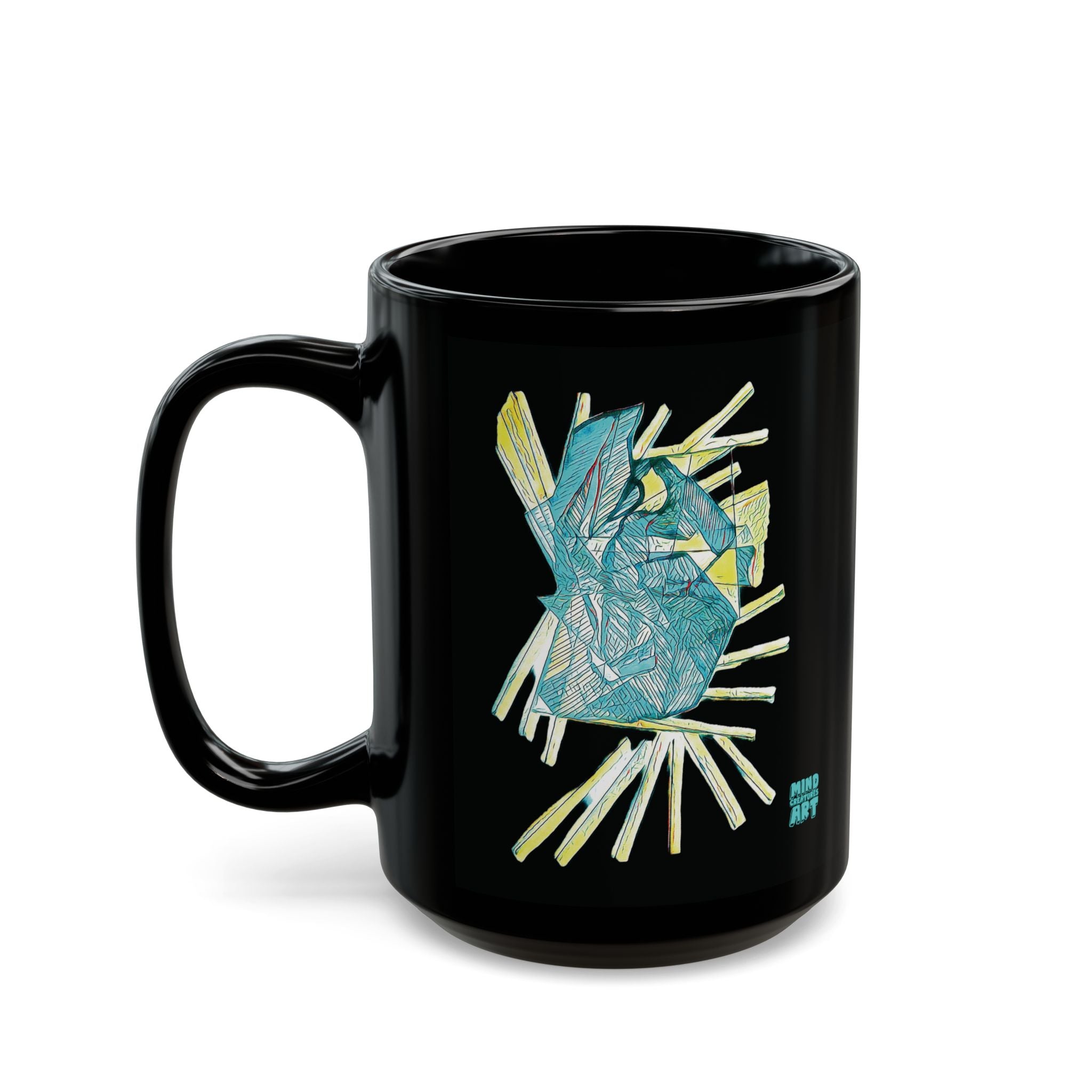 Lightspeed (Aqua) Black Ceramic Mug (11oz, 15oz)