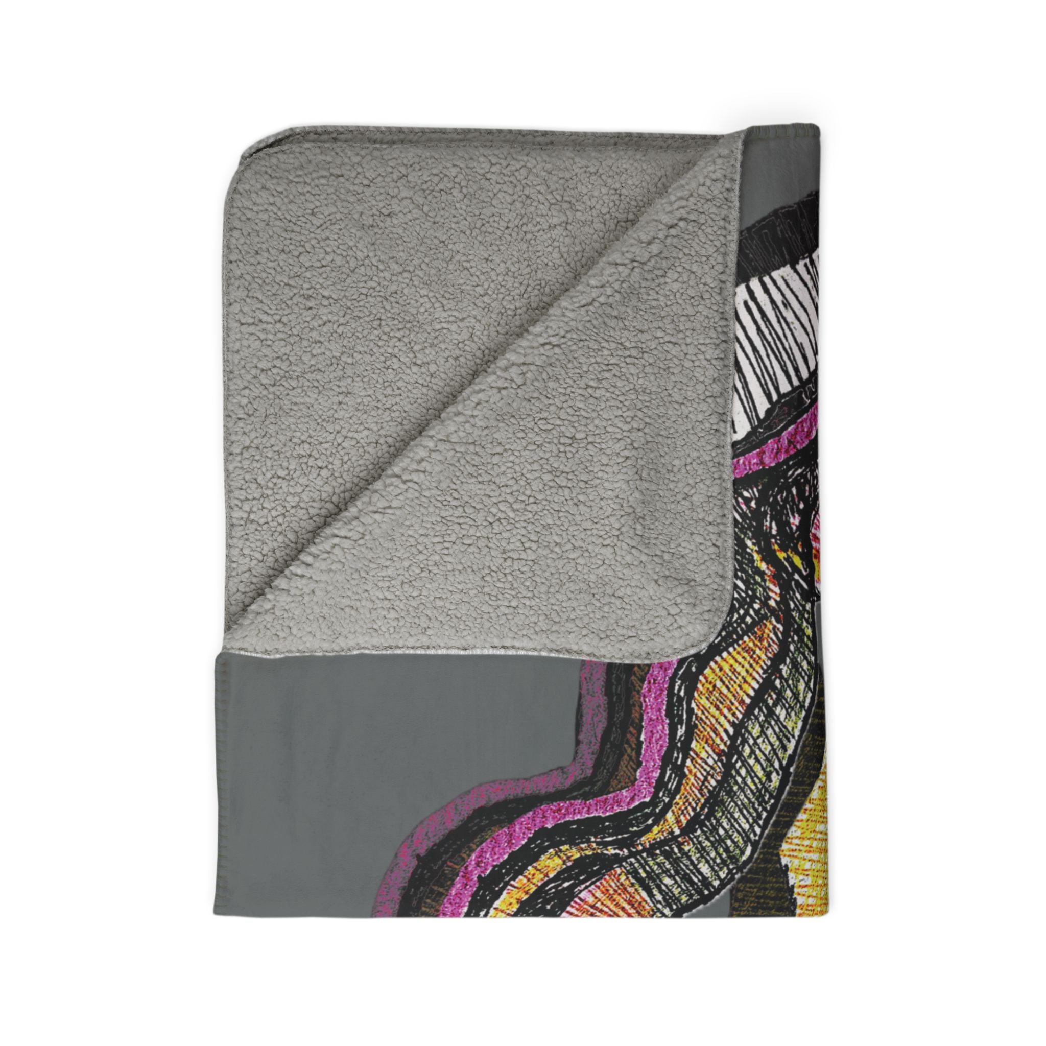 Crimson Teacher (Dark Gray Background) Fleece Sherpa Blanket