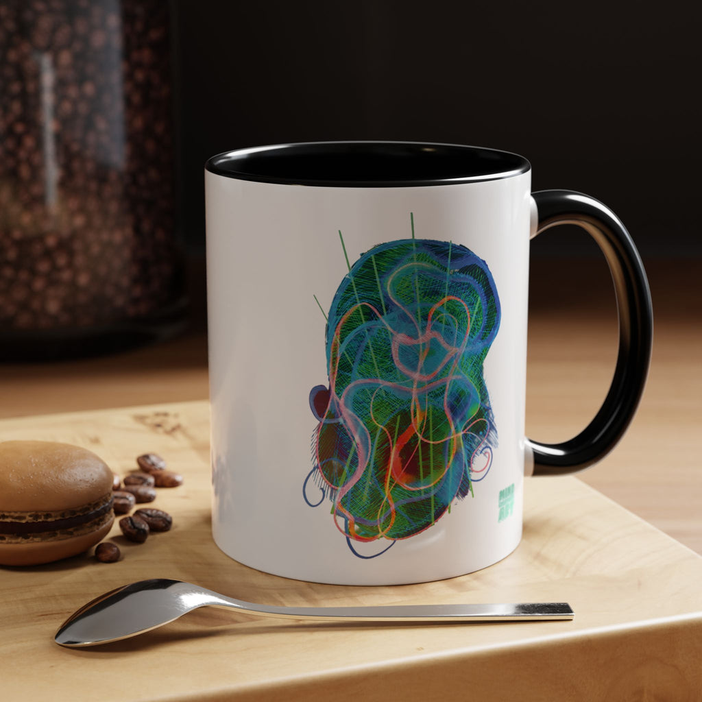 Davy Jones (Electric Blue & Green) Accent Coffee Mug (11oz, 15oz)