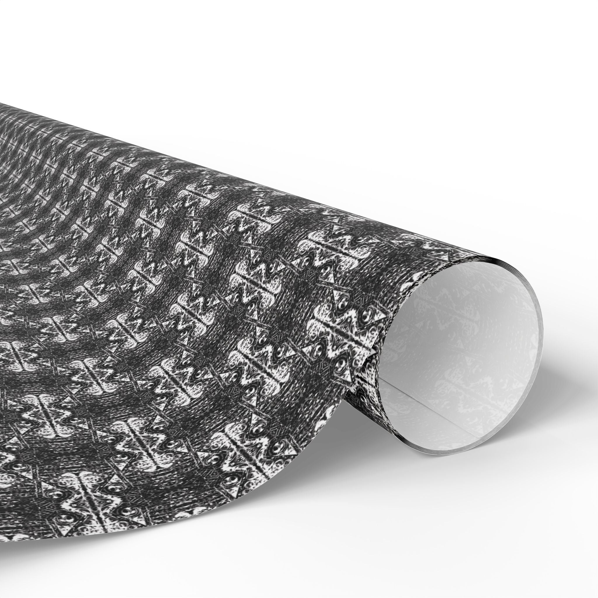 Love (White, Black Background) Heavy Wrapping Paper