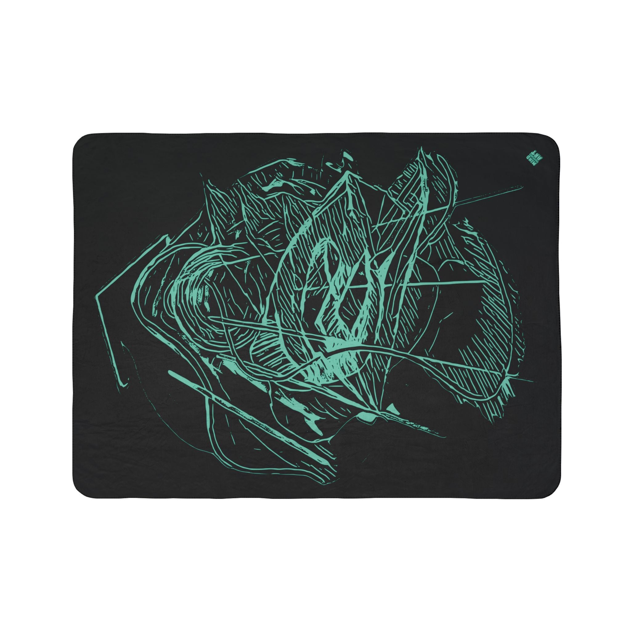 Dive Reflex (Teal) Fleece Sherpa Blanket