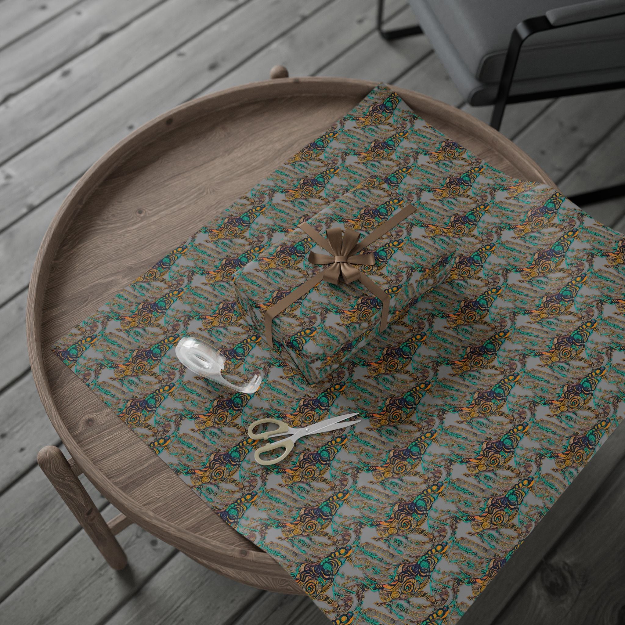 Vessel (Gray Background) Heavy Wrapping Paper