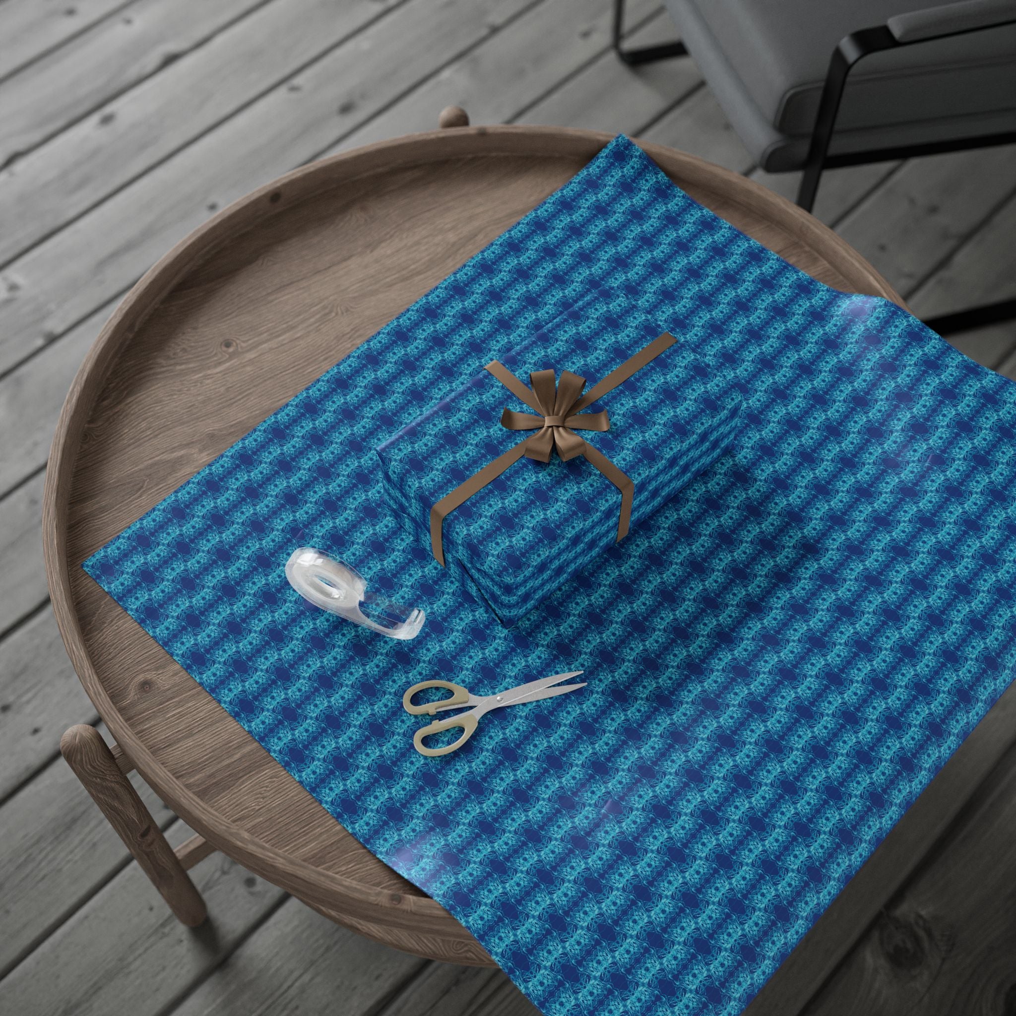 Link (Teal, Dark Blue Background) Heavy Wrapping Paper