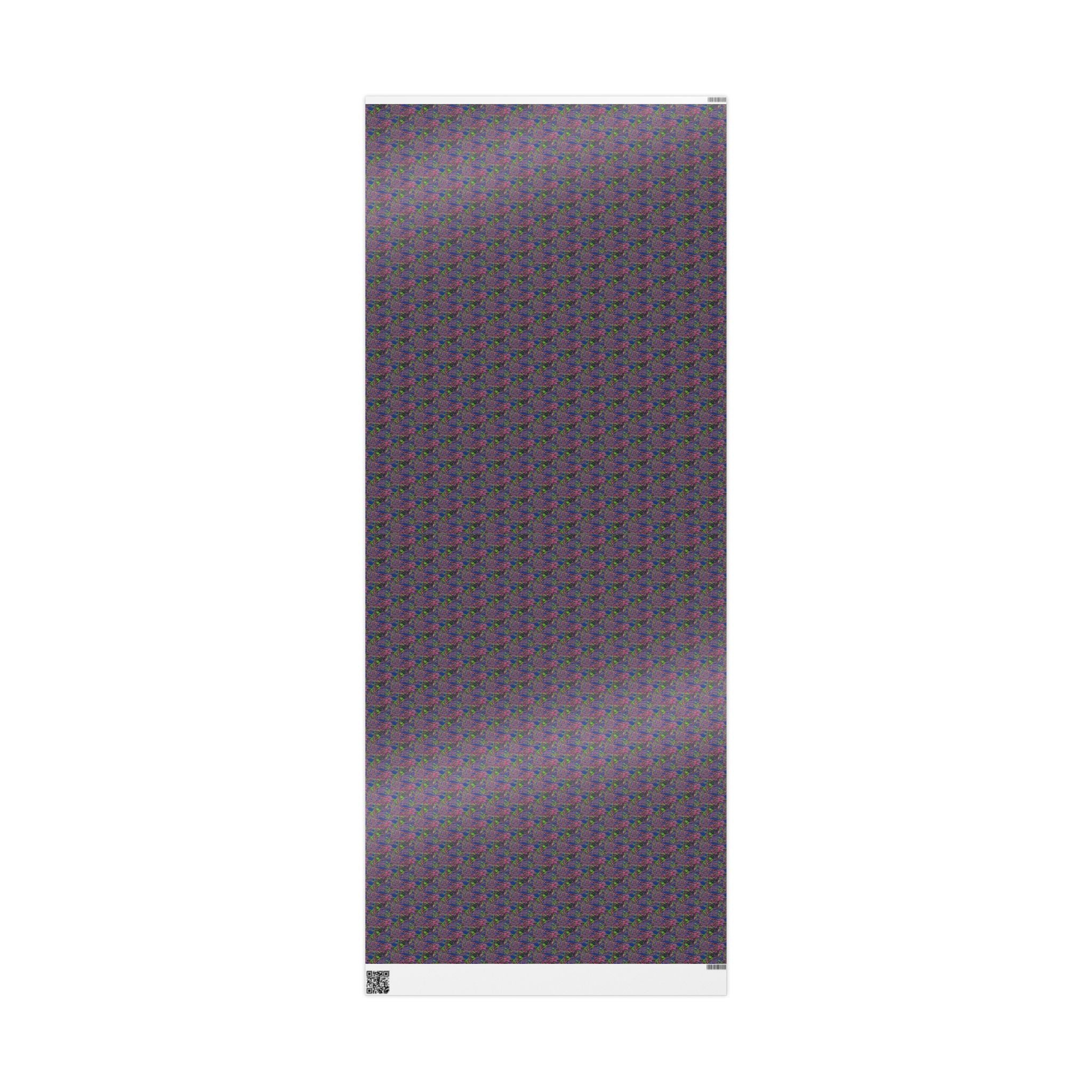 Vessel (Neon, Blue Background) Heavy Wrapping Paper