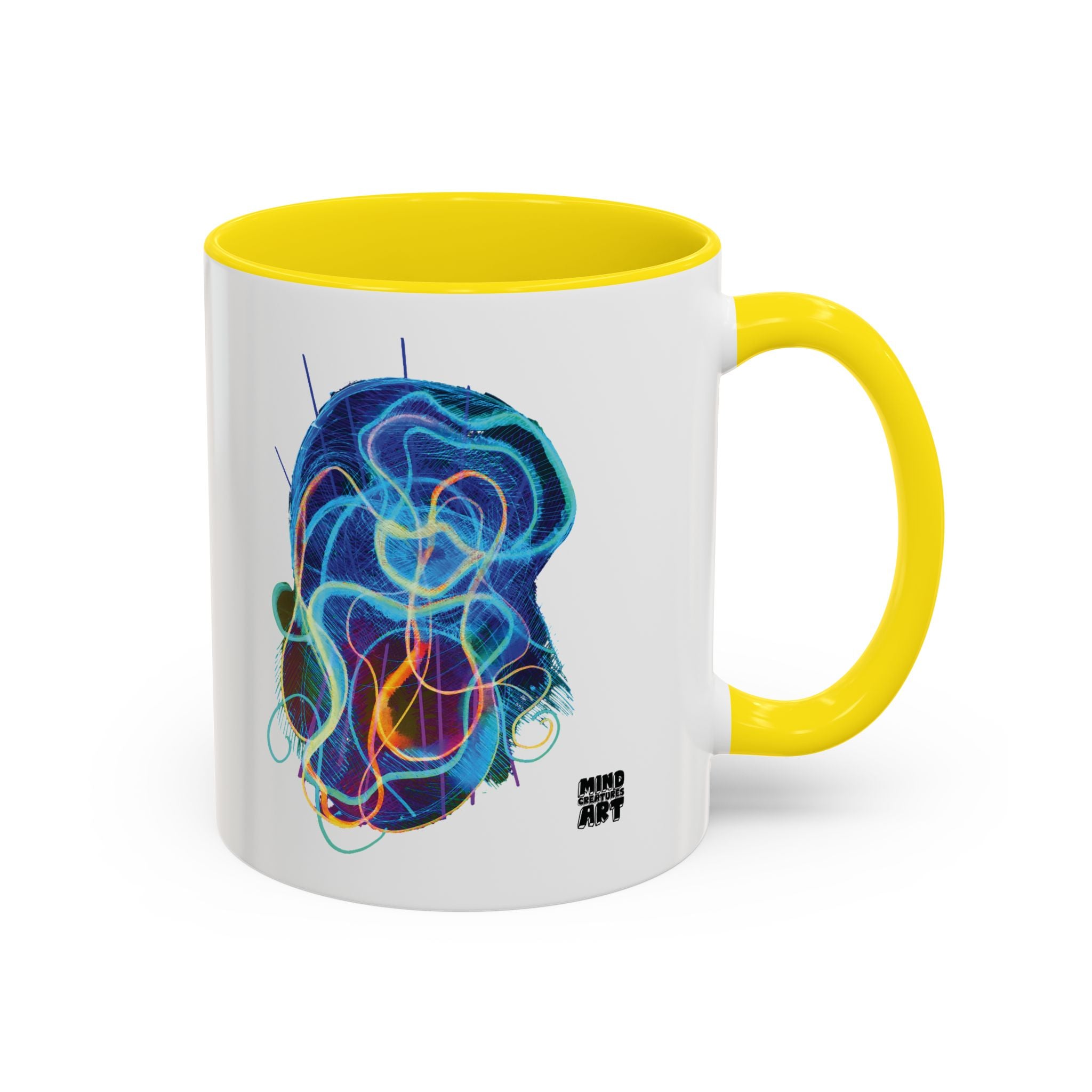 Davy Jones (Electric Blue) Accent Coffee Mug (11oz, 15oz)