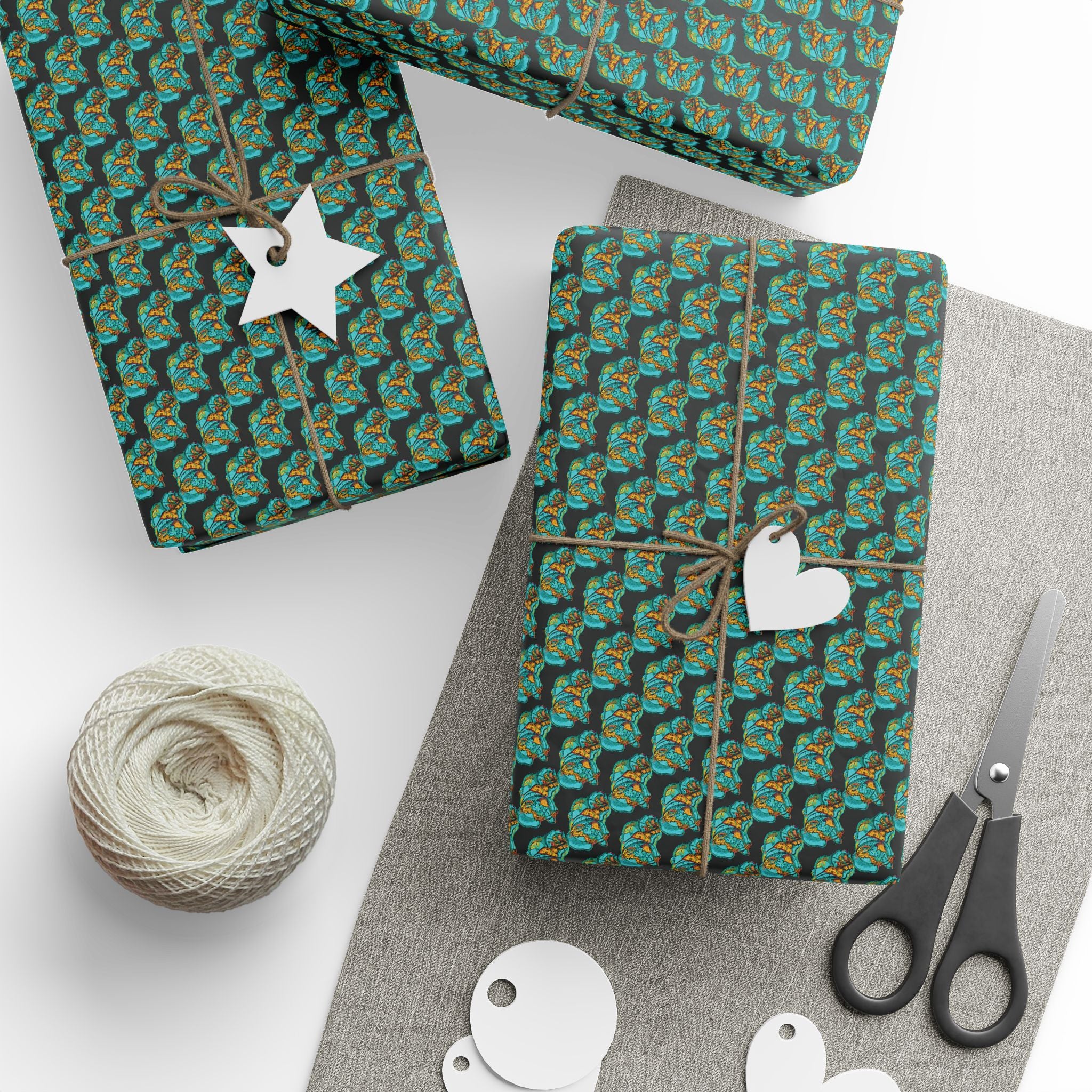 Exploration (Version 2, Black Background) Heavy Wrapping Paper