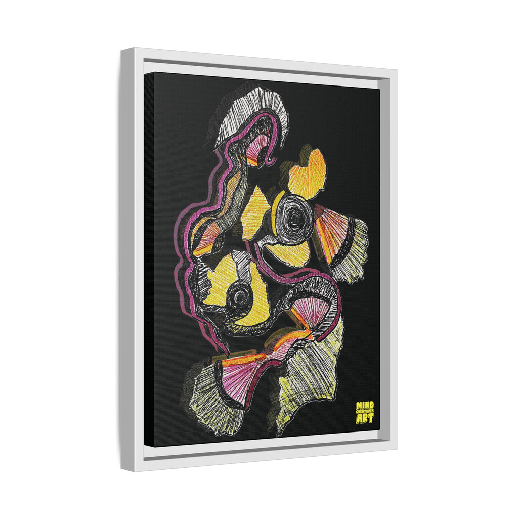 Crimson Teacher (Black Background) Matte Canvas, Framed