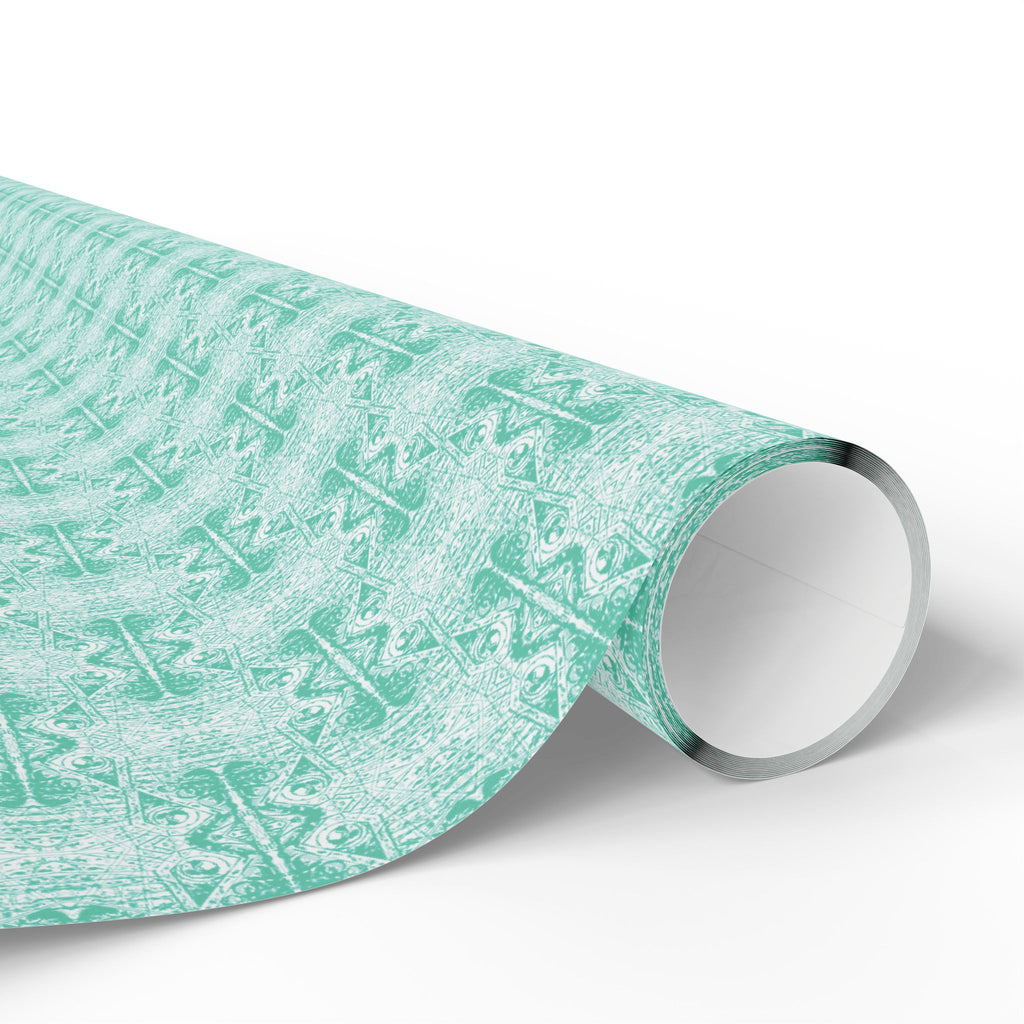 Love (Seafoam, White Background) Heavy Wrapping Paper