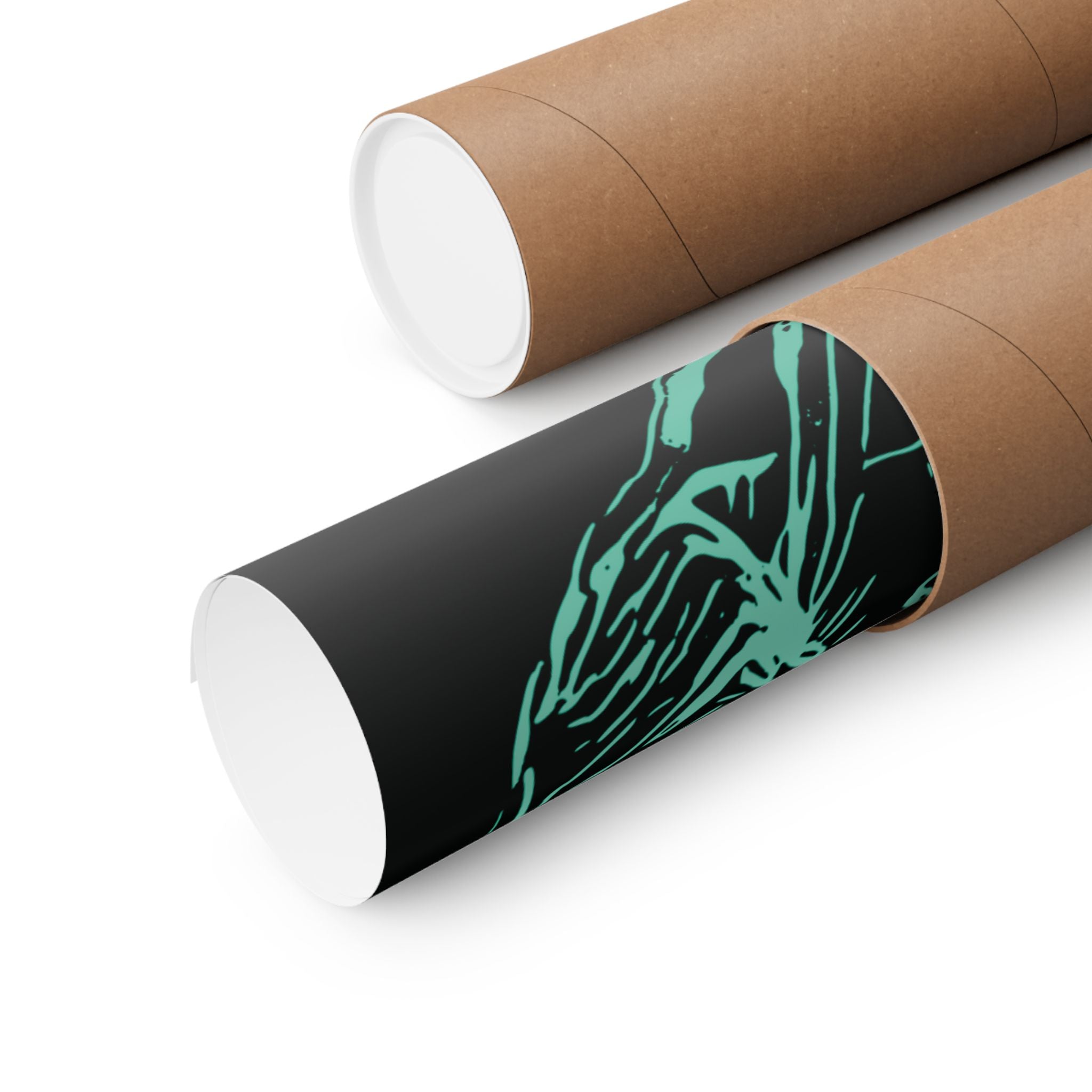 Curiosity (Teal, Black Background) Fine Art Poster