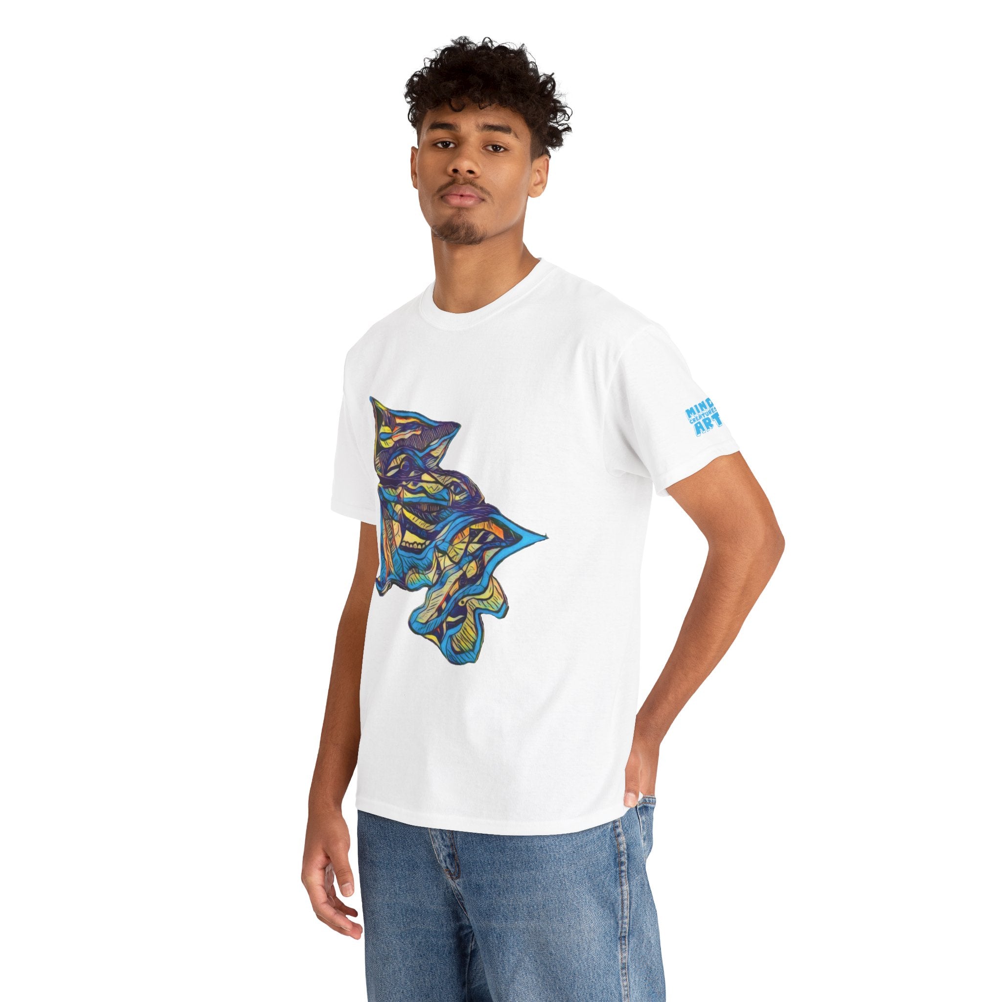 Cheshire (Blue & Yellow) Unisex Heavy Cotton Tee