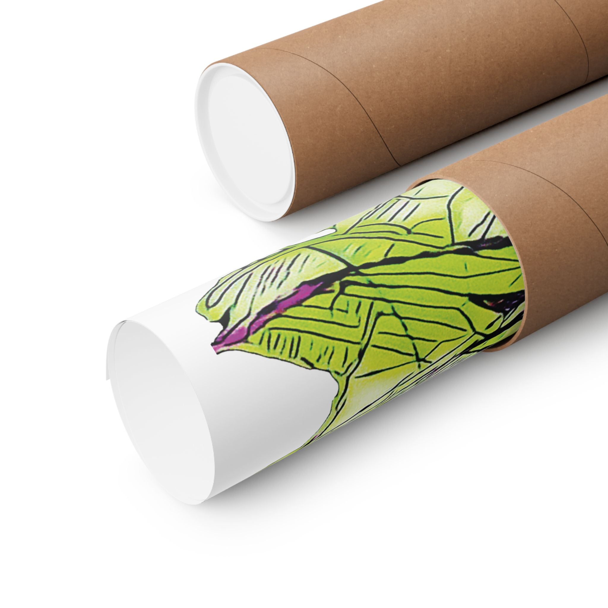 Dive Reflex (Lime, White Background) Matte Poster