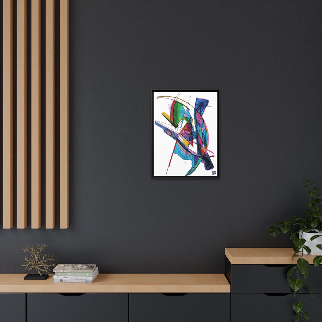 Watching (White Background) Matte Canvas, Framed
