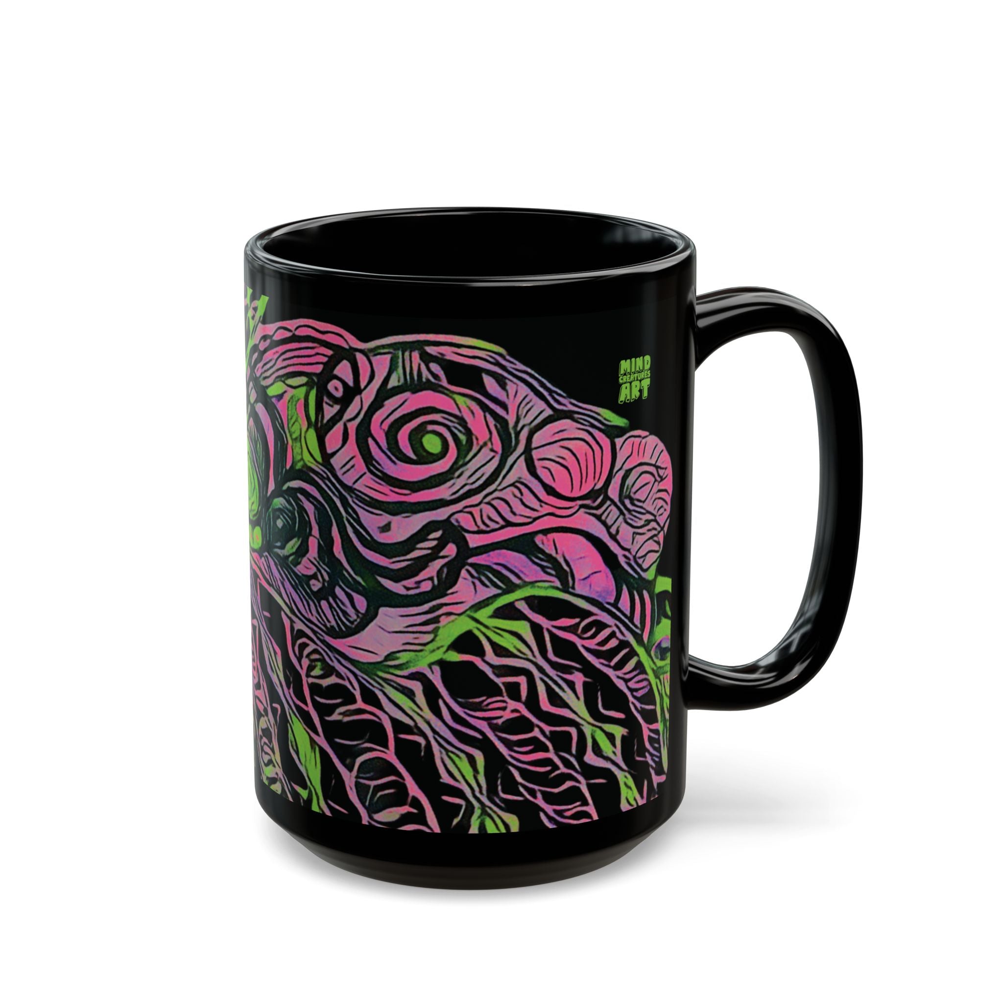 Vessel (Neon) Black Ceramic Mug (11oz, 15oz)