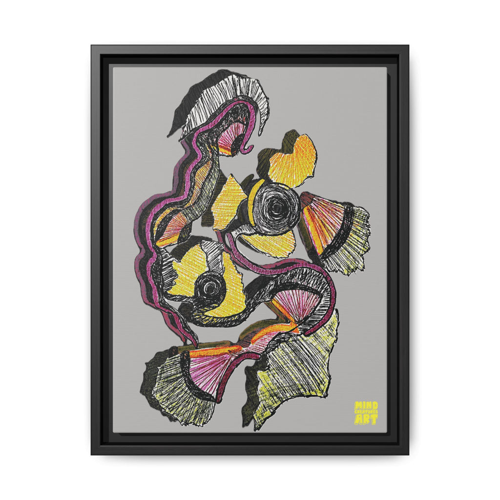 Crimson Teacher (Light Gray Background) Matte Canvas, Framed
