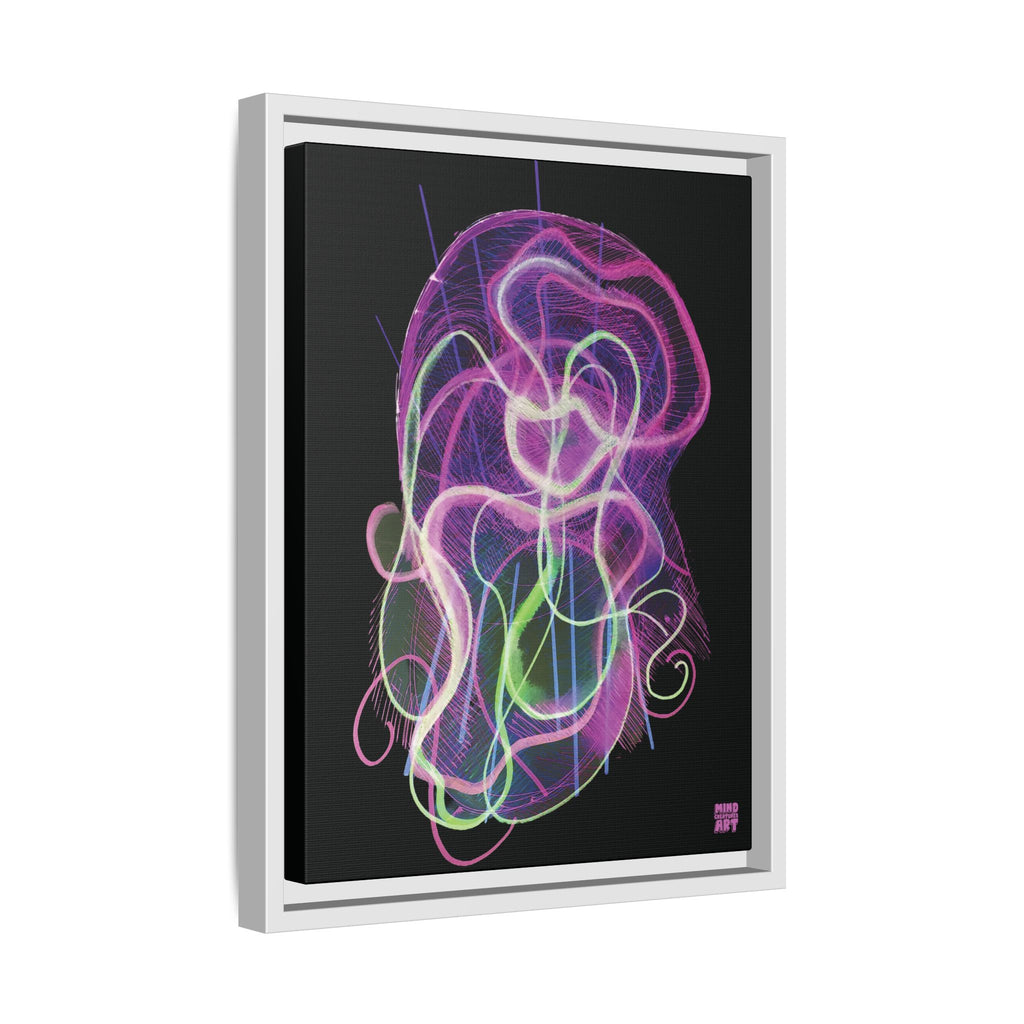Davy Jones (Electric Pink, Black Background) Matte Canvas, Framed