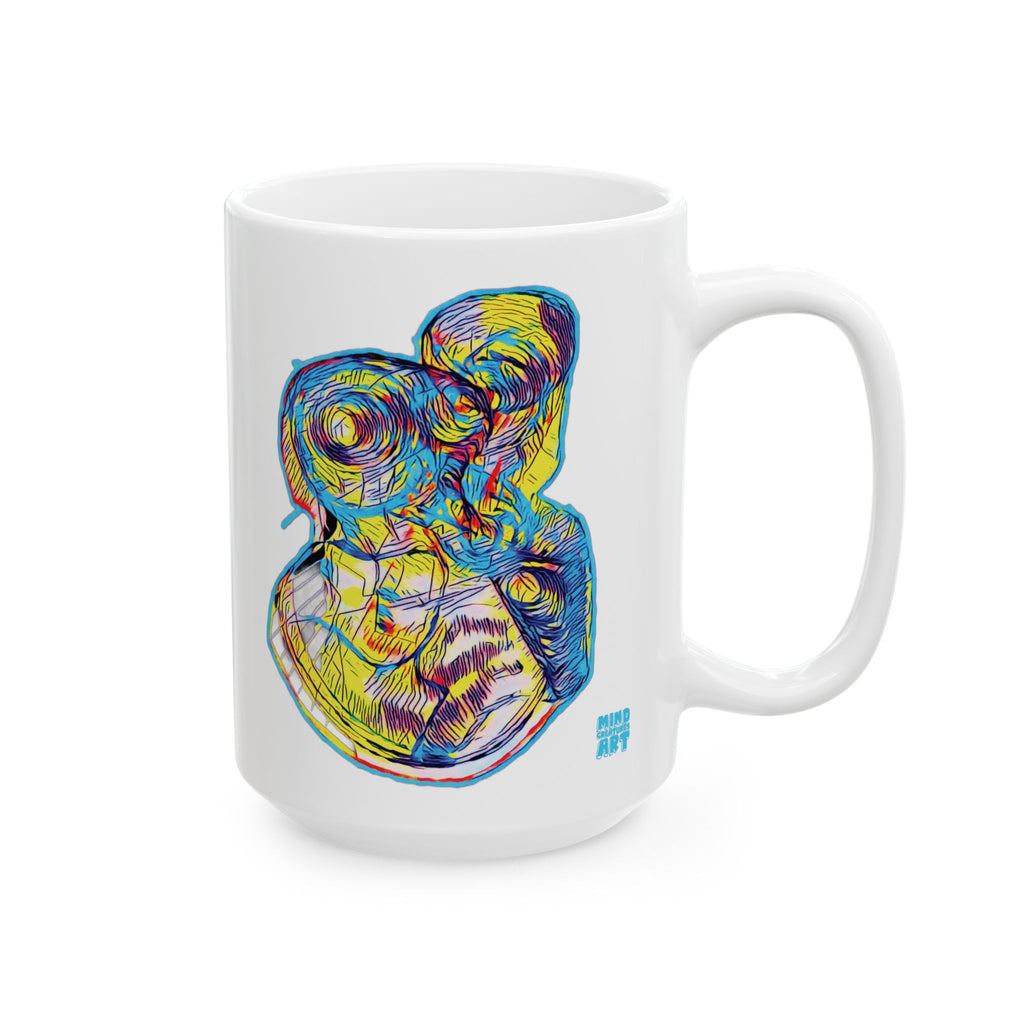 Curiosity (Neon) White Ceramic Mug, (11oz, 15oz)