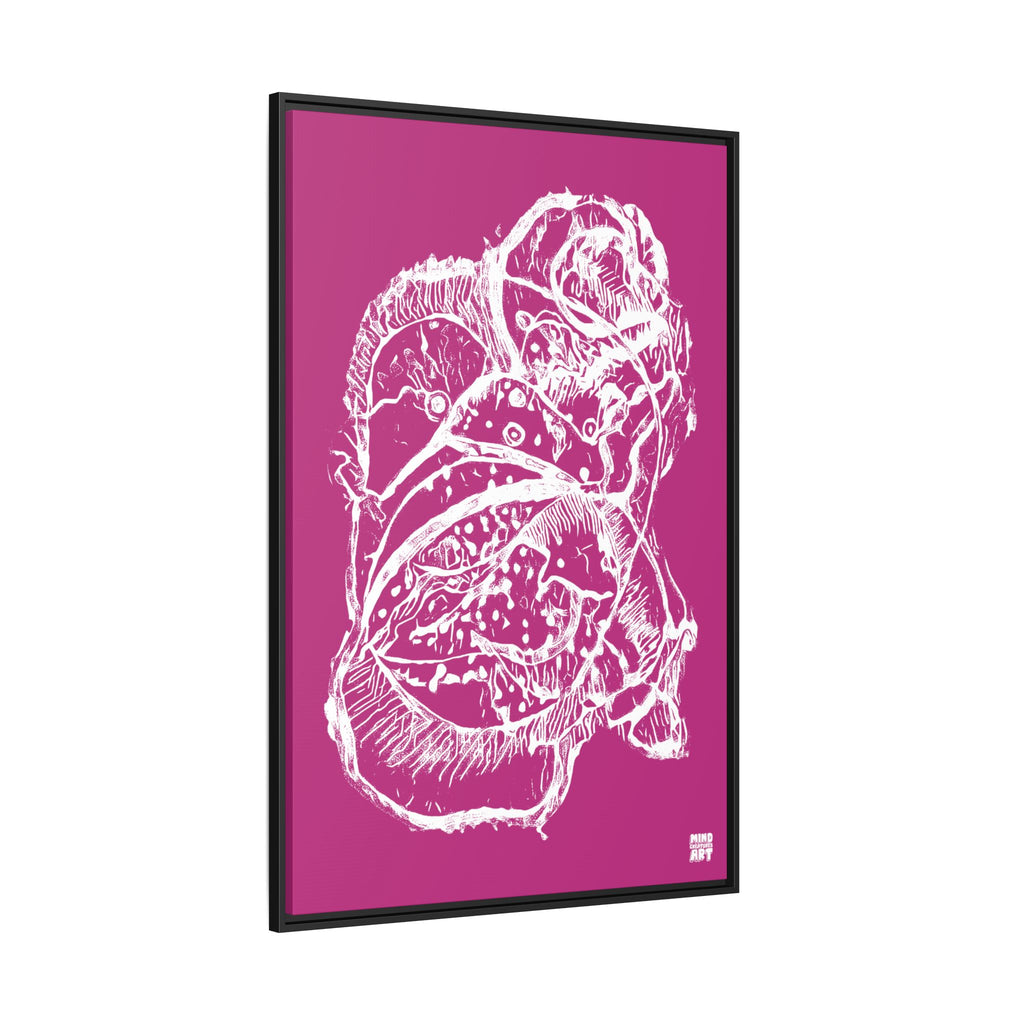 Exploration (White, Pink Background) Matte Canvas, Framed