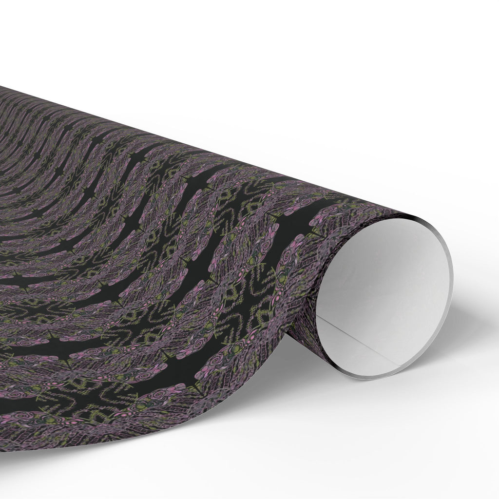 Vessel (Neon, Mirror, Black Background) Heavy Wrapping Paper