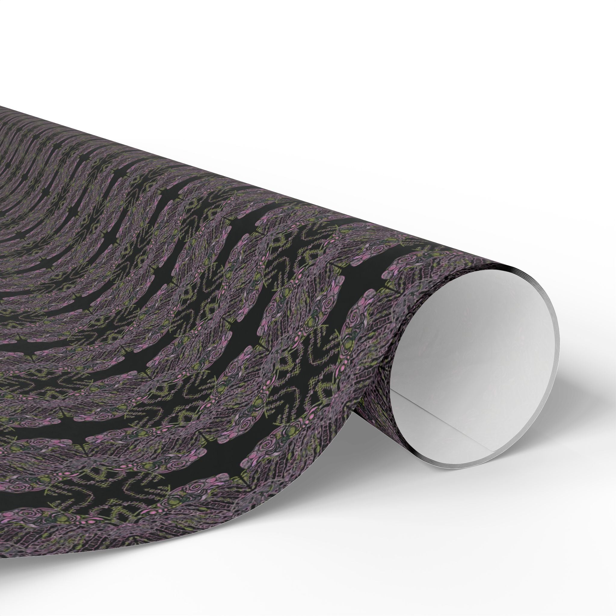 Vessel (Neon, Mirror, Black Background) Heavy Wrapping Paper