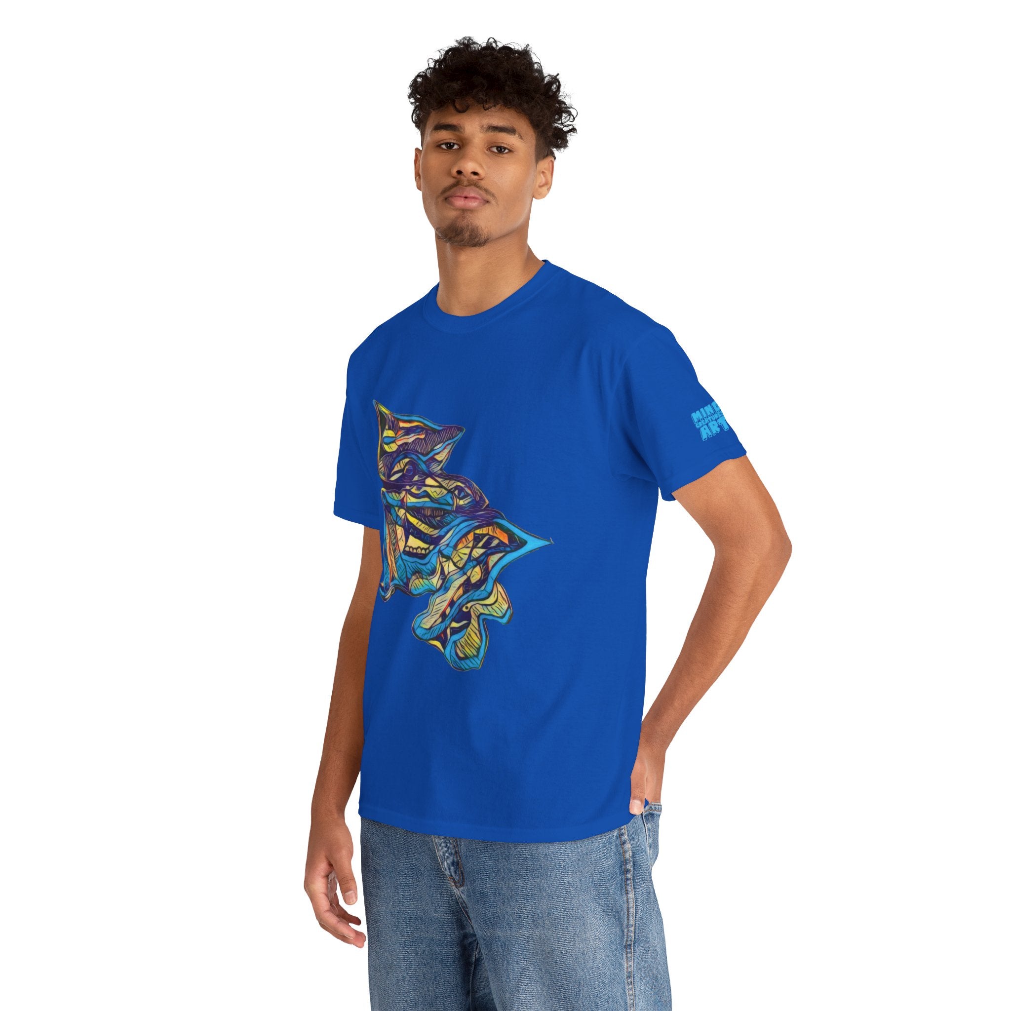 Cheshire (Blue & Yellow) Unisex Heavy Cotton Tee