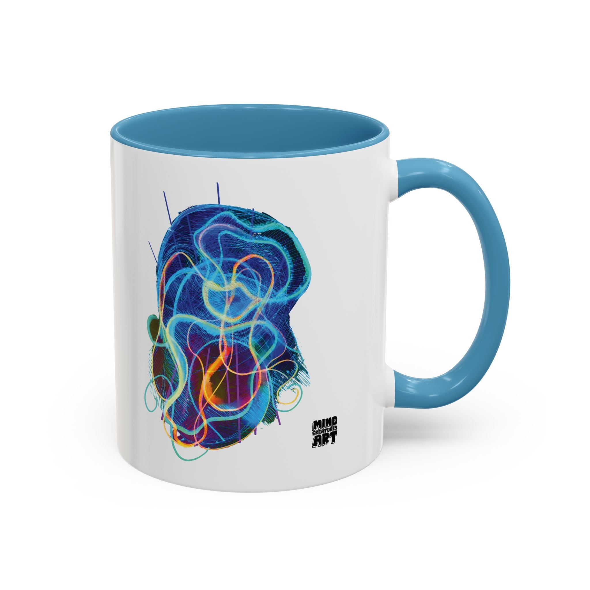 Davy Jones (Electric Blue) Accent Coffee Mug (11oz, 15oz)