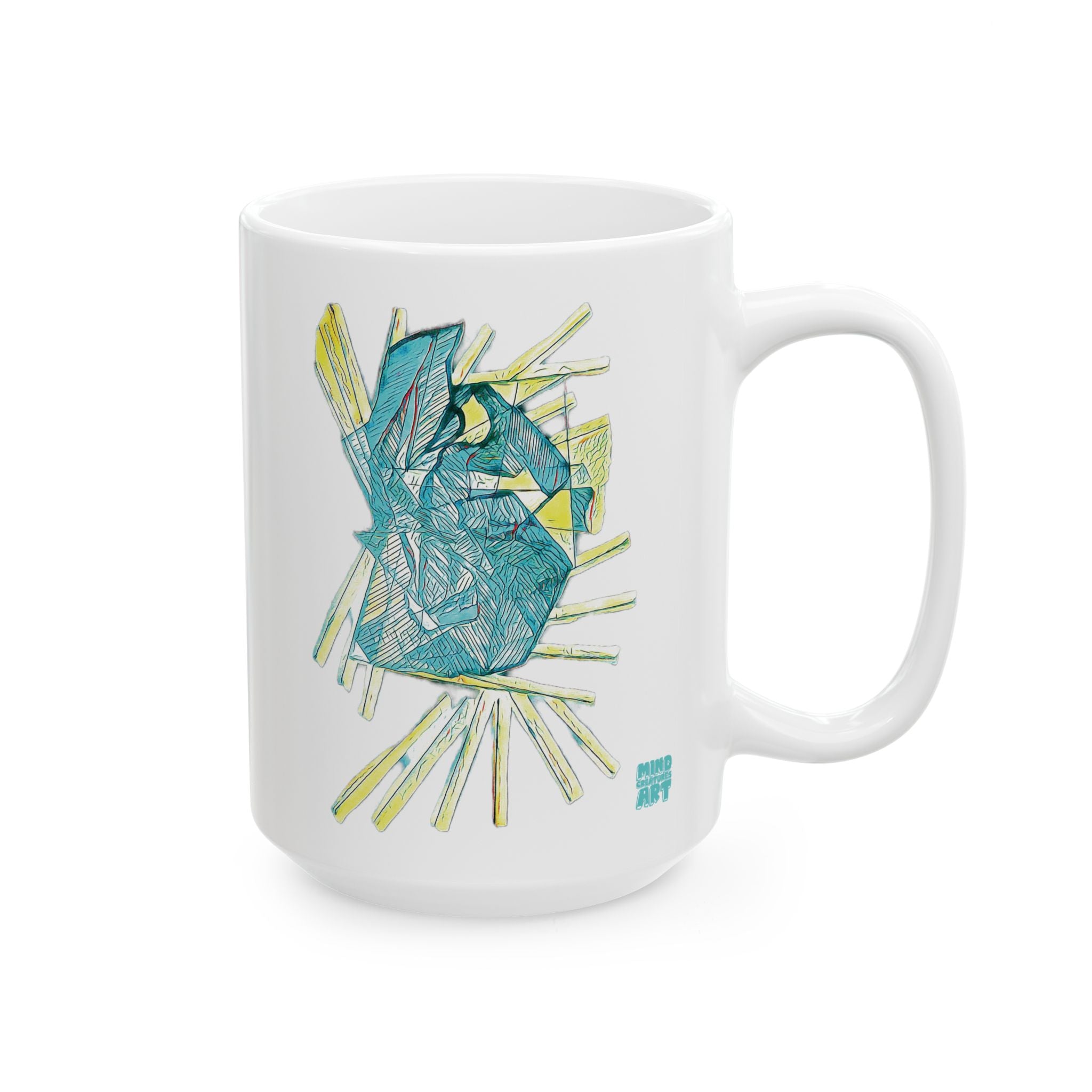 Lightspeed (Aqua) White Ceramic Mug, (11oz, 15oz)